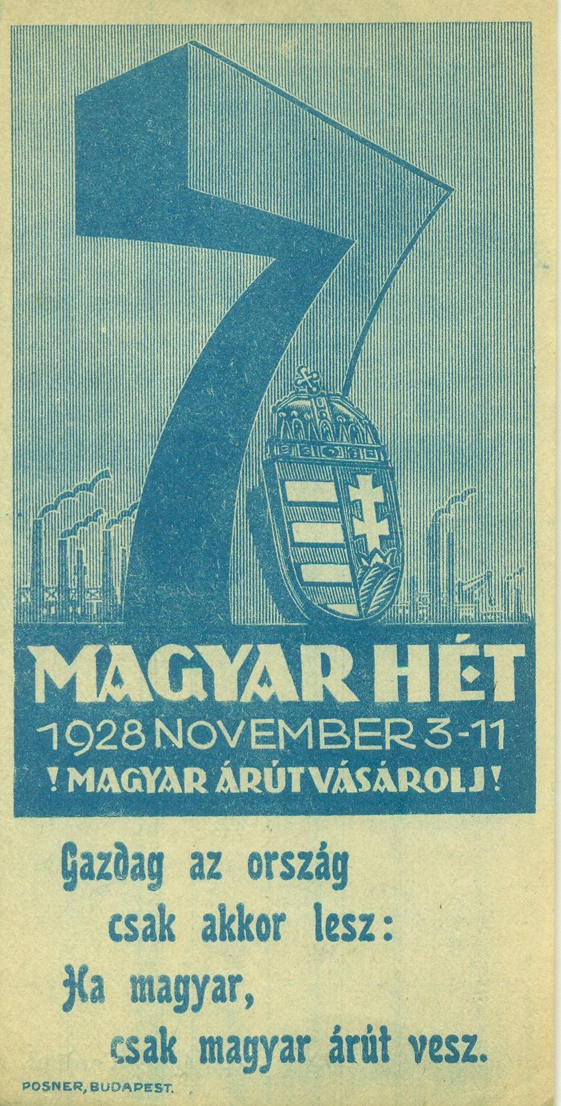Magyar Hét 1928. november 3-11. (Magyar Kereskedelmi és Vendéglátóipari Múzeum CC BY-NC-SA)