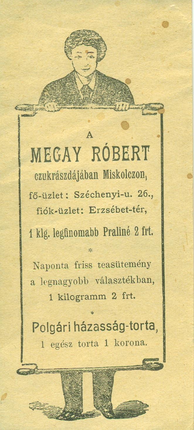 MEGAY RÓBERT CUKRÁSZDÁJA, MISKOLCZ (Magyar Kereskedelmi és Vendéglátóipari Múzeum CC BY-NC-SA)