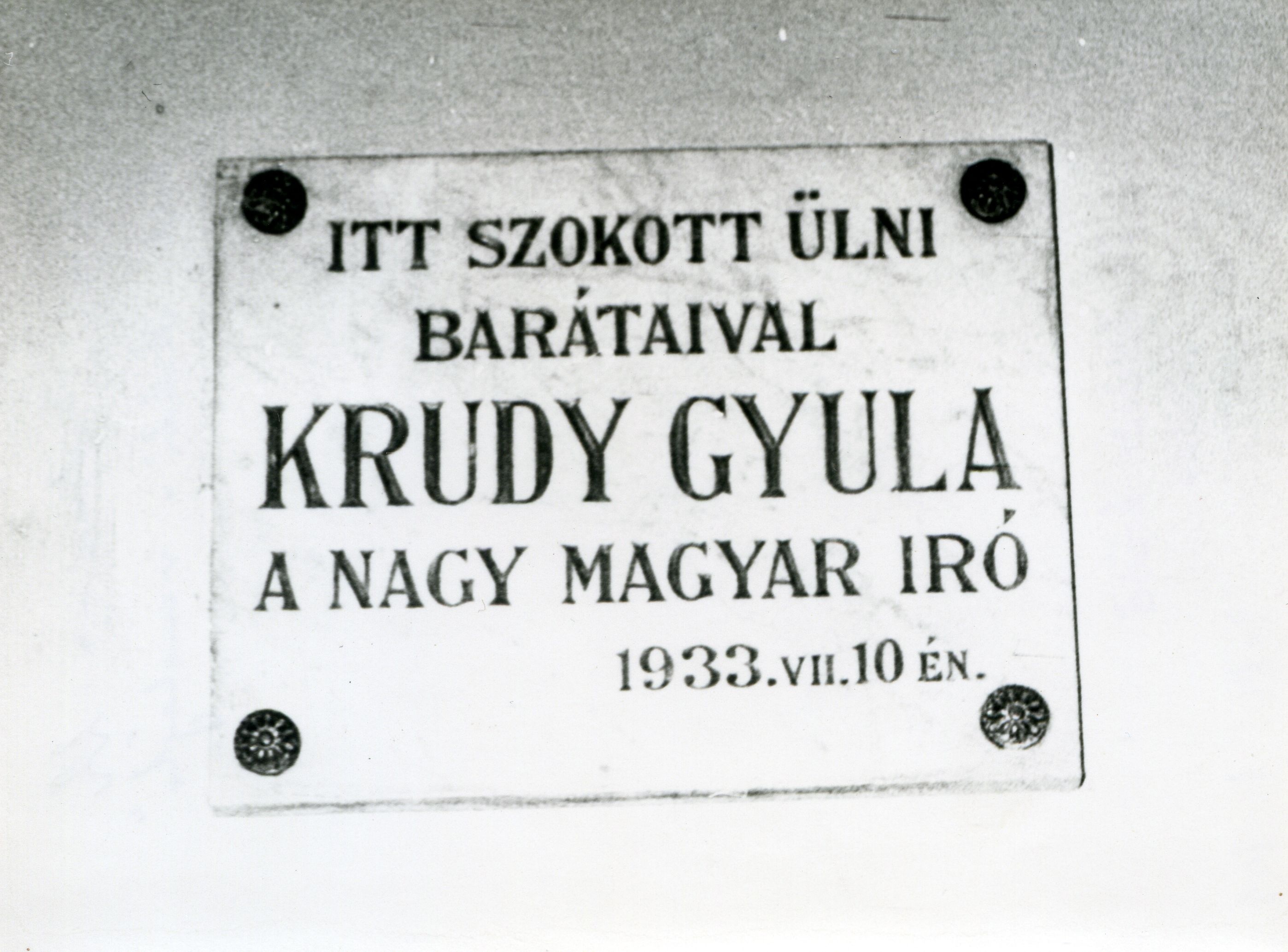 Emléktábláról készített felvétel (Óbudai Múzeum CC BY-NC-SA)