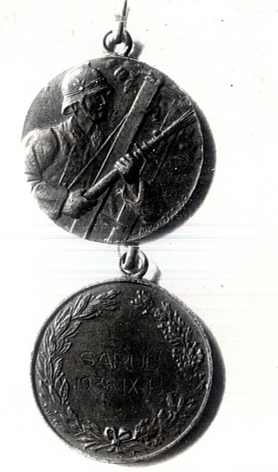 Sarudi tűzoltó verseny emlékérme 1936. (bronz fokozat) (Katasztrófavédelem Központi Múzeuma CC BY-NC-SA)