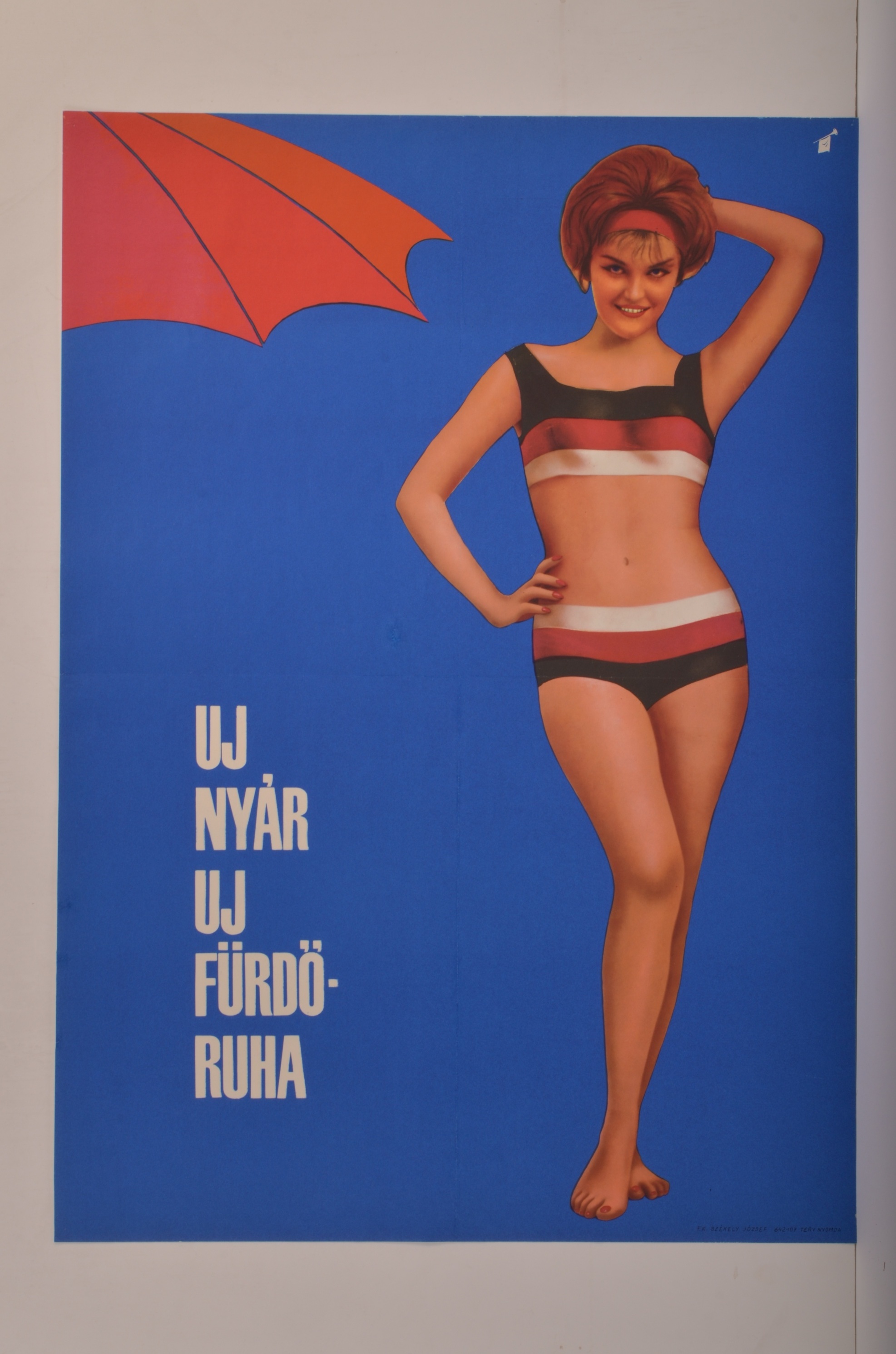 Fürdőruha reklámplakátja (Magyar Kereskedelmi és Vendéglátóipari Múzeum CC BY-NC-SA)