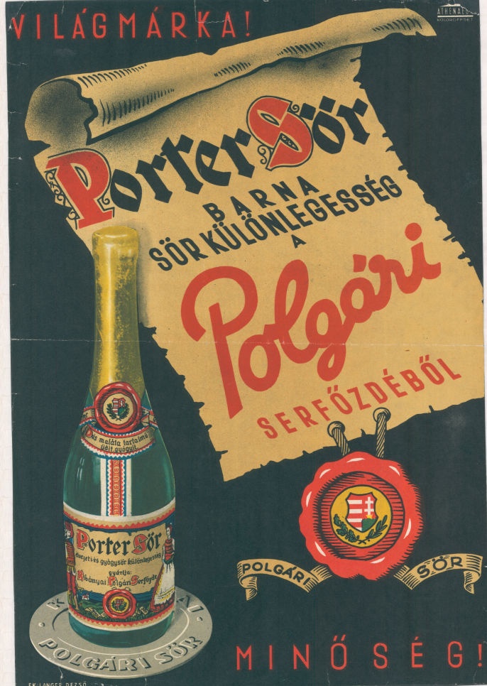 Polgári sör plakát (Magyar Kereskedelmi és Vendéglátóipari Múzeum CC BY-NC-SA)