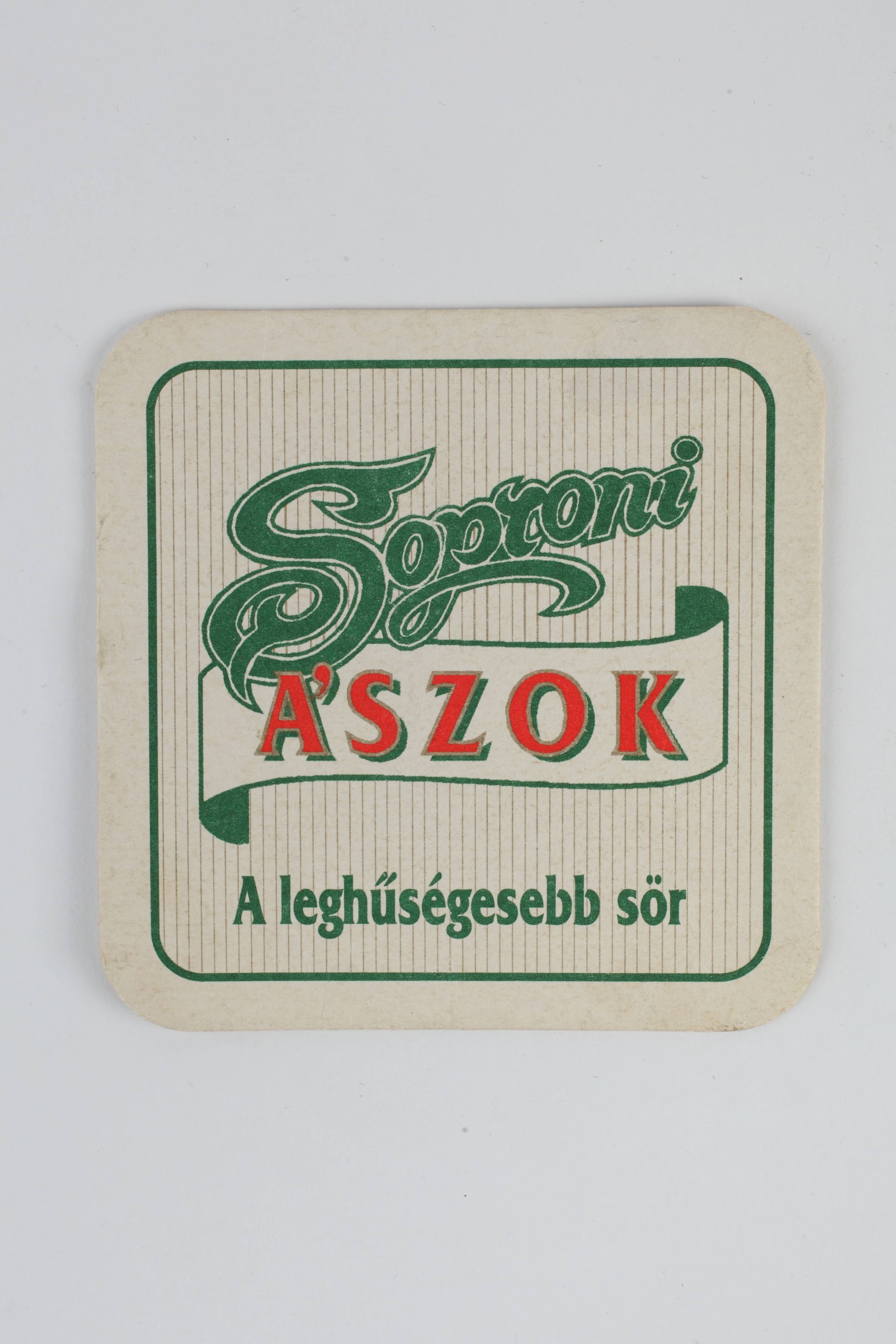 Soproni ászok söralátét (Magyar Kereskedelmi és Vendéglátóipari Múzeum CC BY-NC-SA)