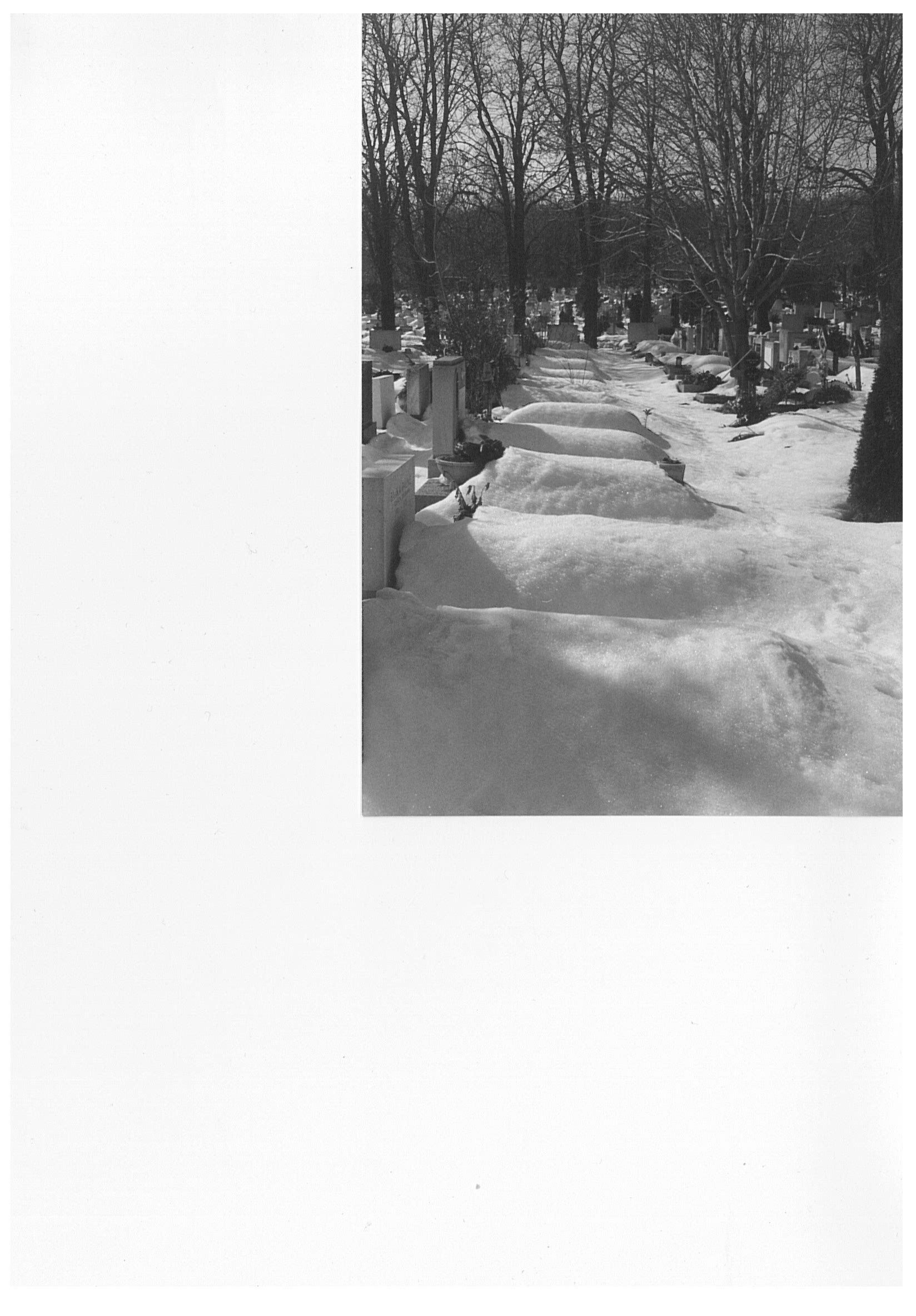Temetői képek: sírok, hóval borítva (Nemzeti Örökség Intézete – Kegyeleti Múzeum CC BY-NC-SA)