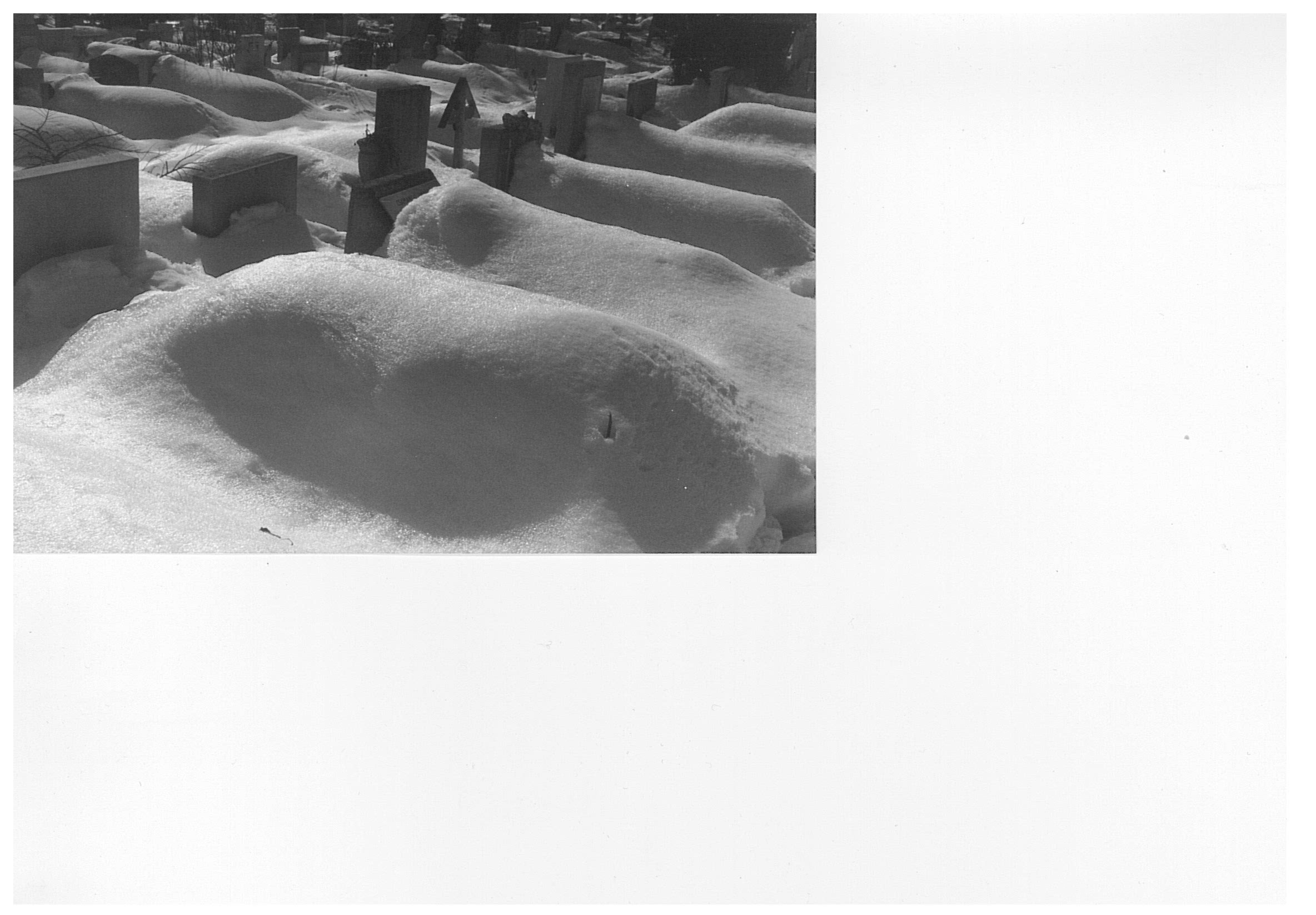 Temetői képek: sírok, havazva (Nemzeti Örökség Intézete – Kegyeleti Múzeum CC BY-NC-SA)