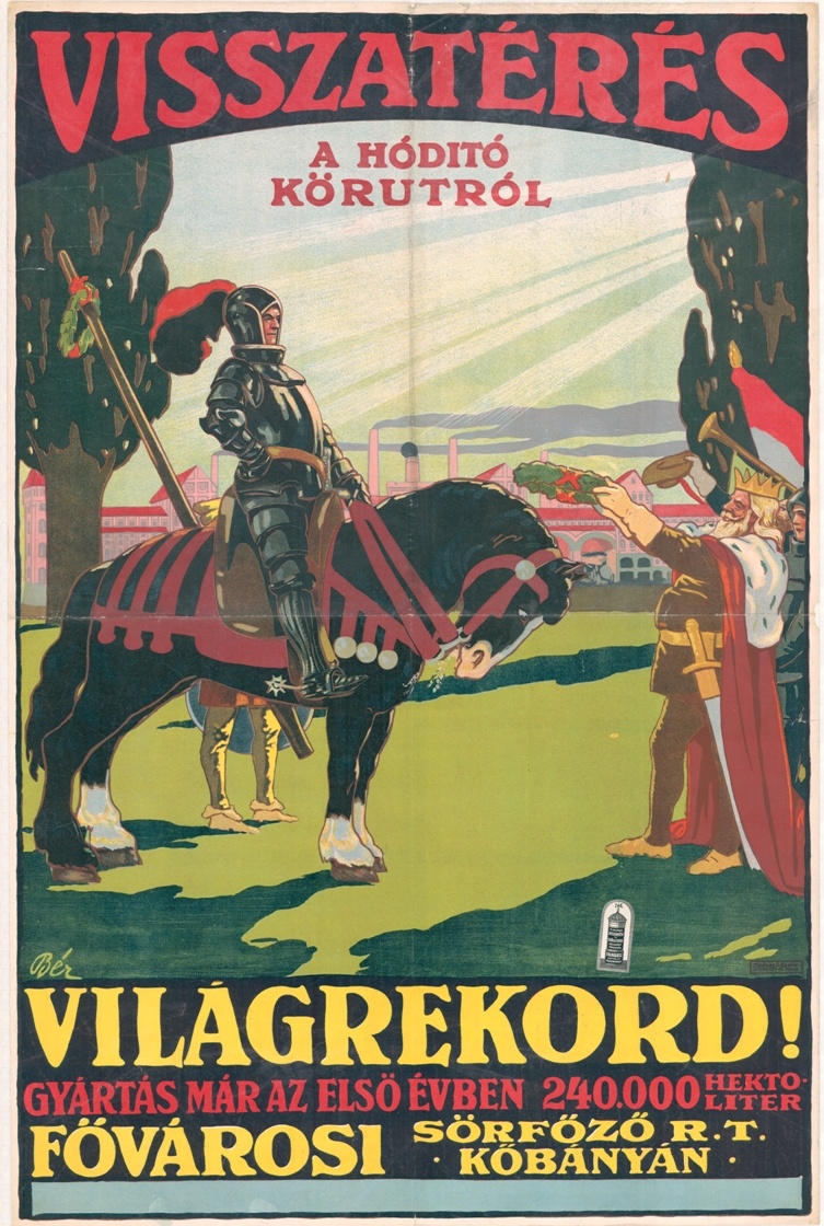 Fővárosi Sörfőző R.T. reklámplakátja (Magyar Kereskedelmi és Vendéglátóipari Múzeum CC BY-NC-SA)