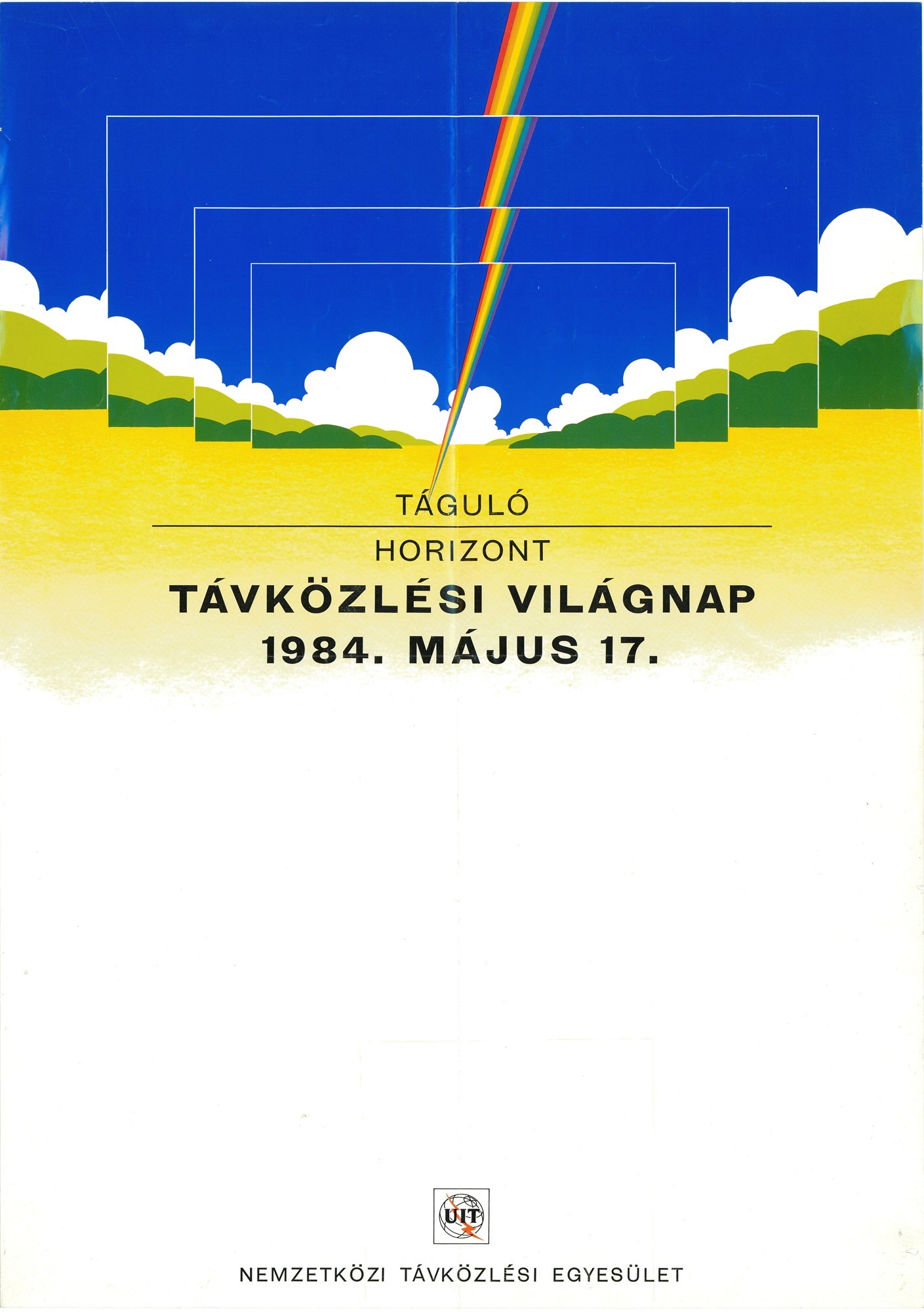 Plakát - Távközlési Világnap, 1984 (Postamúzeum CC BY-NC-SA)