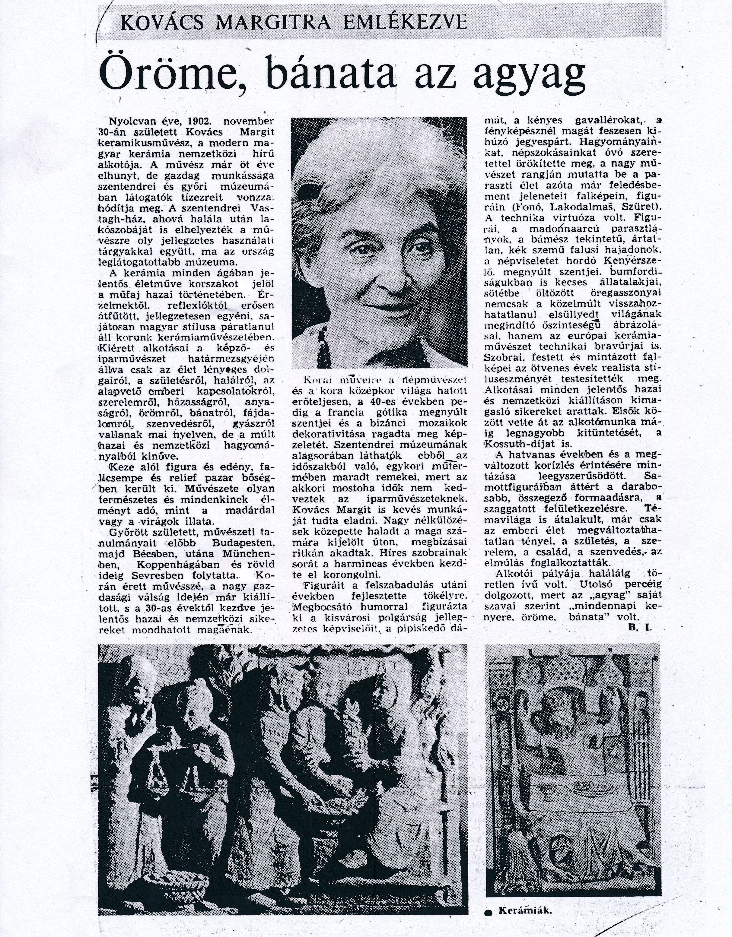 Kovács Margit cikk (Design DigiTár – Iparművészeti archívum CC BY-NC-SA)