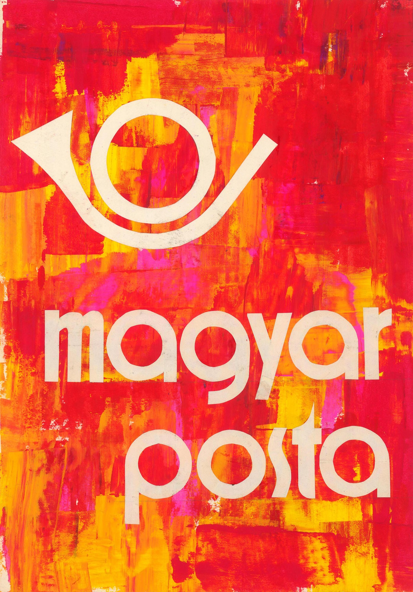 Postai intézményt népszerűsítő kiadvány terve, felirata: Magyar Posta (Postamúzeum CC BY-NC-SA)