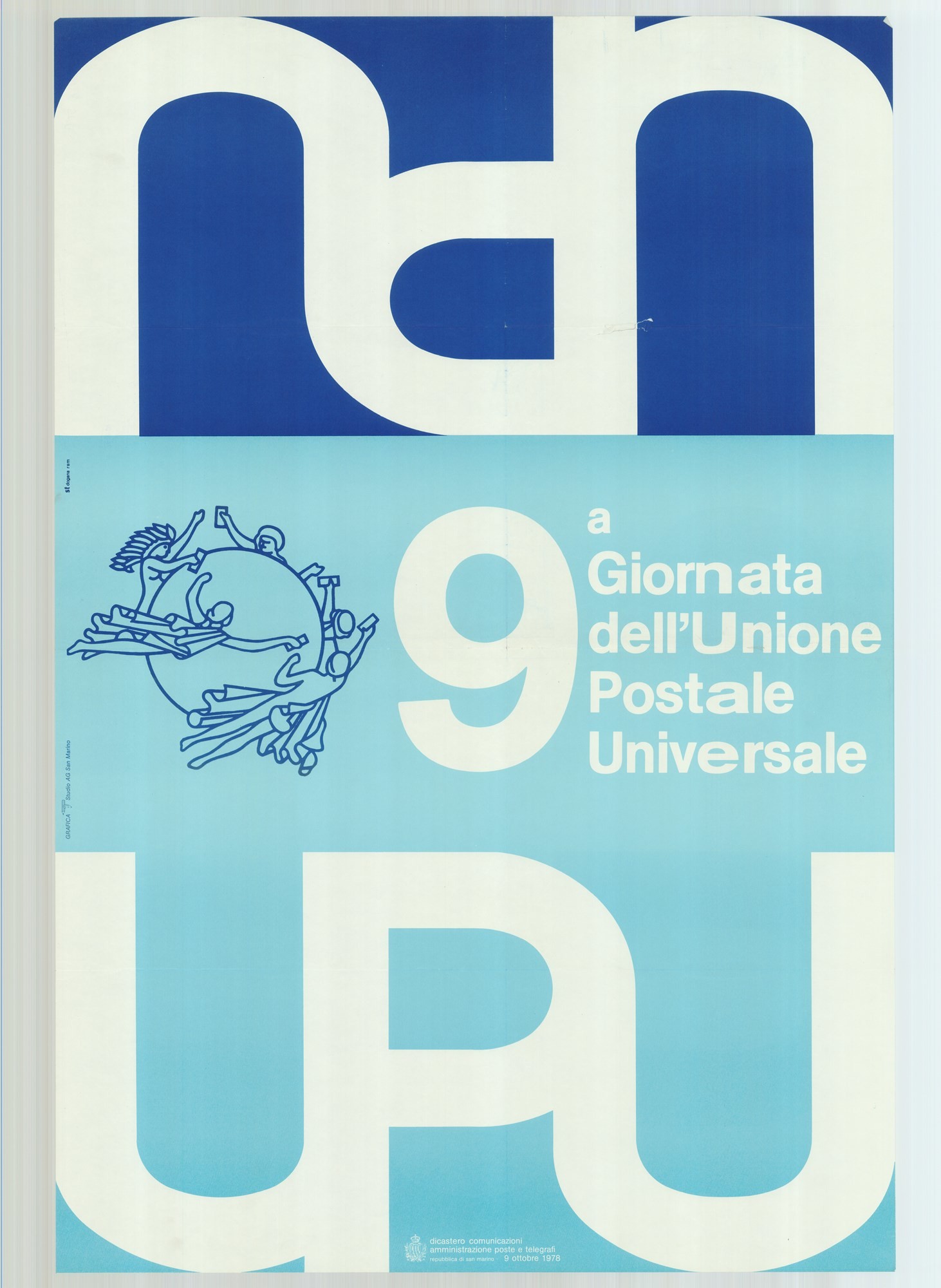 Grafikai plakát - Postai Világnap, 1978 (Postamúzeum CC BY-NC-SA)