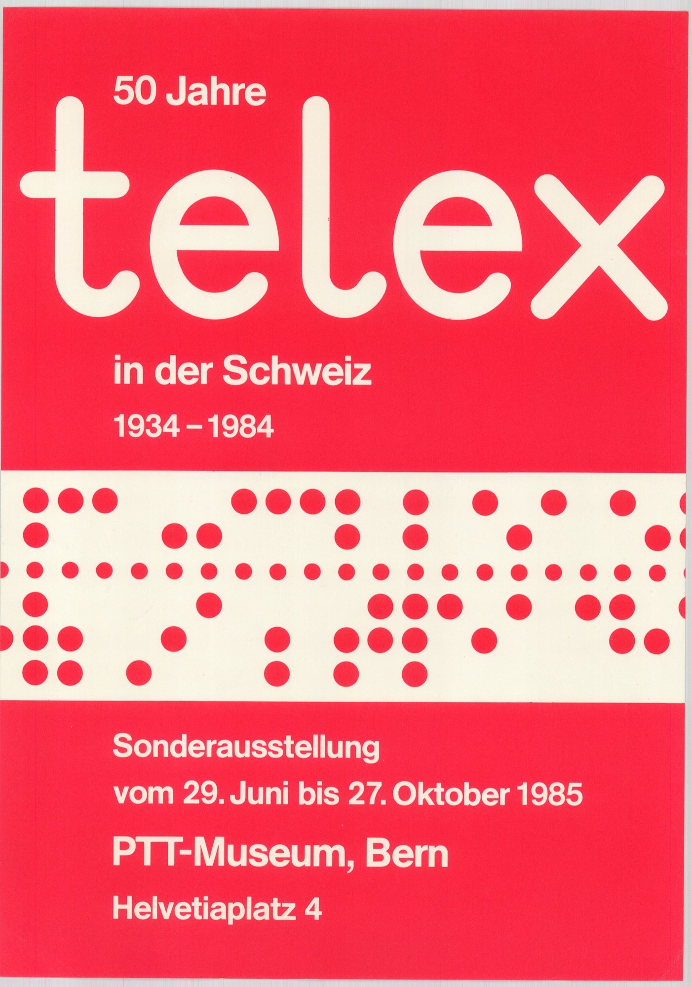 Grafikai plakát - PTT-Museum, 1985 (Postamúzeum CC BY-NC-SA)