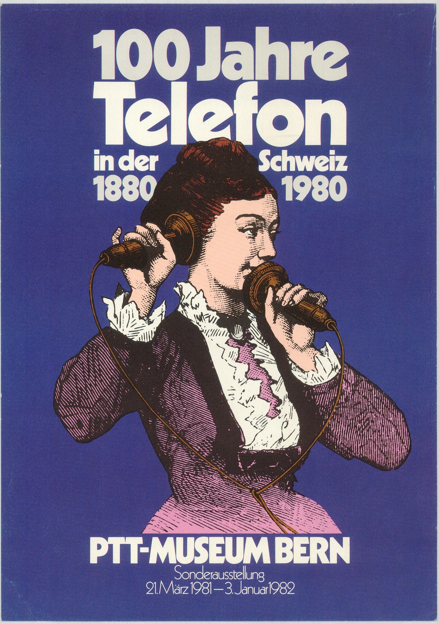 Kiállítási plakát - PTT Museum Bern, 1981 (Postamúzeum CC BY-NC-SA)