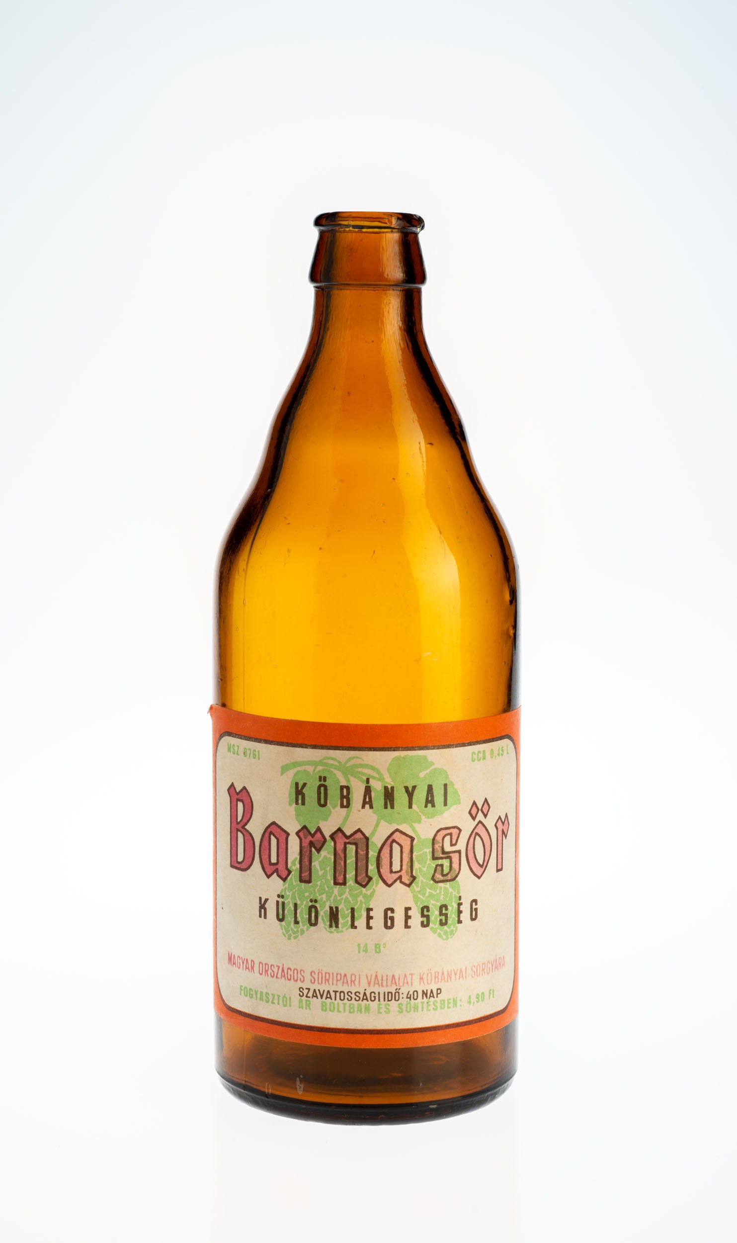 Barna sör cimkés,golyvás forma (Söripari Emléktár - Dreher Sörmúzeum CC BY-NC-SA)