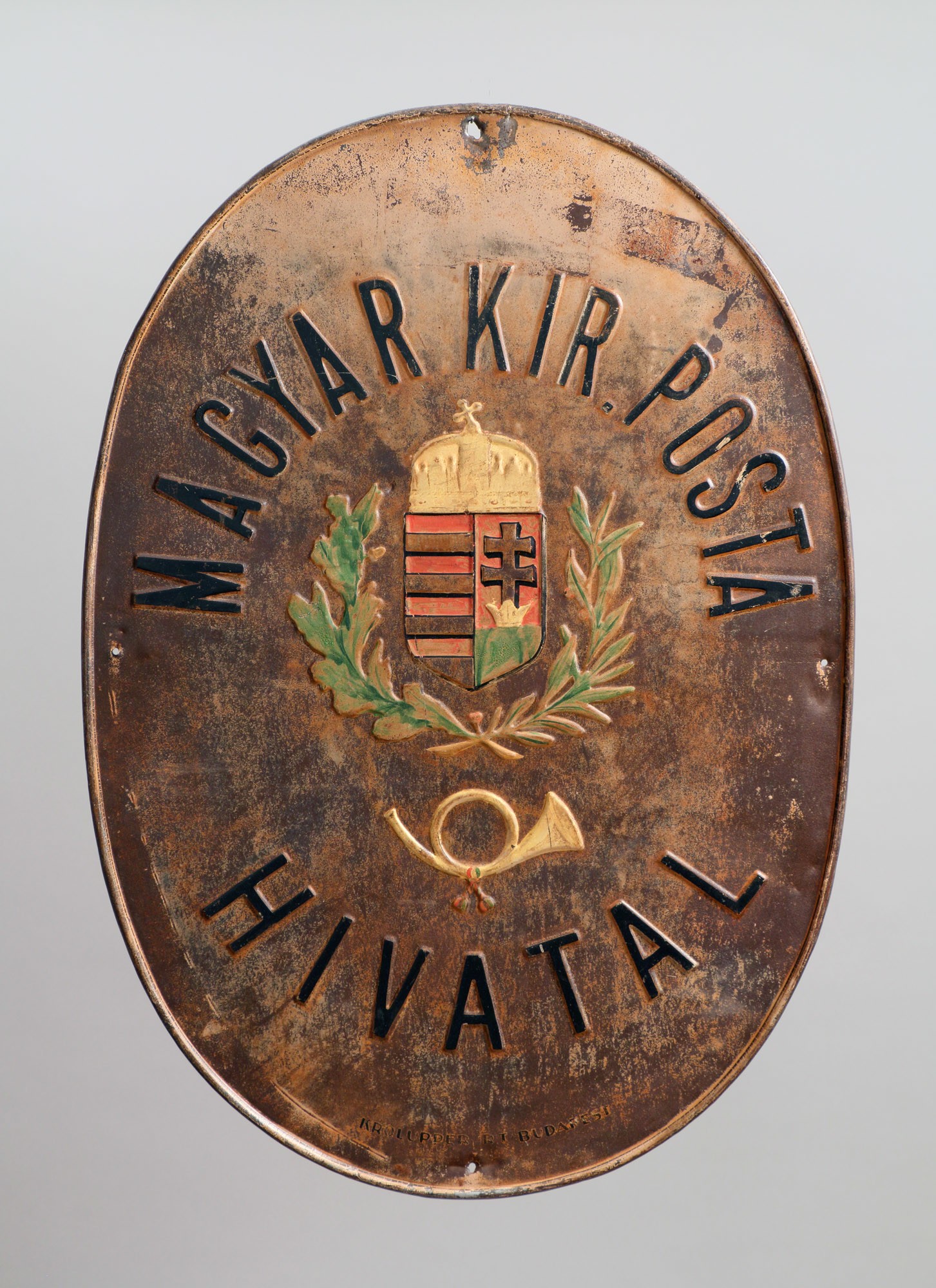Címertábla - MAGYAR KIR. POSTA HIVATAL (Postamúzeum CC BY-NC-SA)