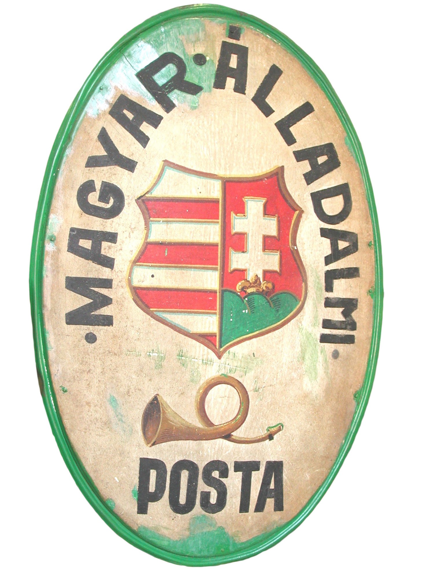 Címertábla "MAGYAR ÁLLADALMI POSTA" (Postamúzeum CC BY-NC-SA)