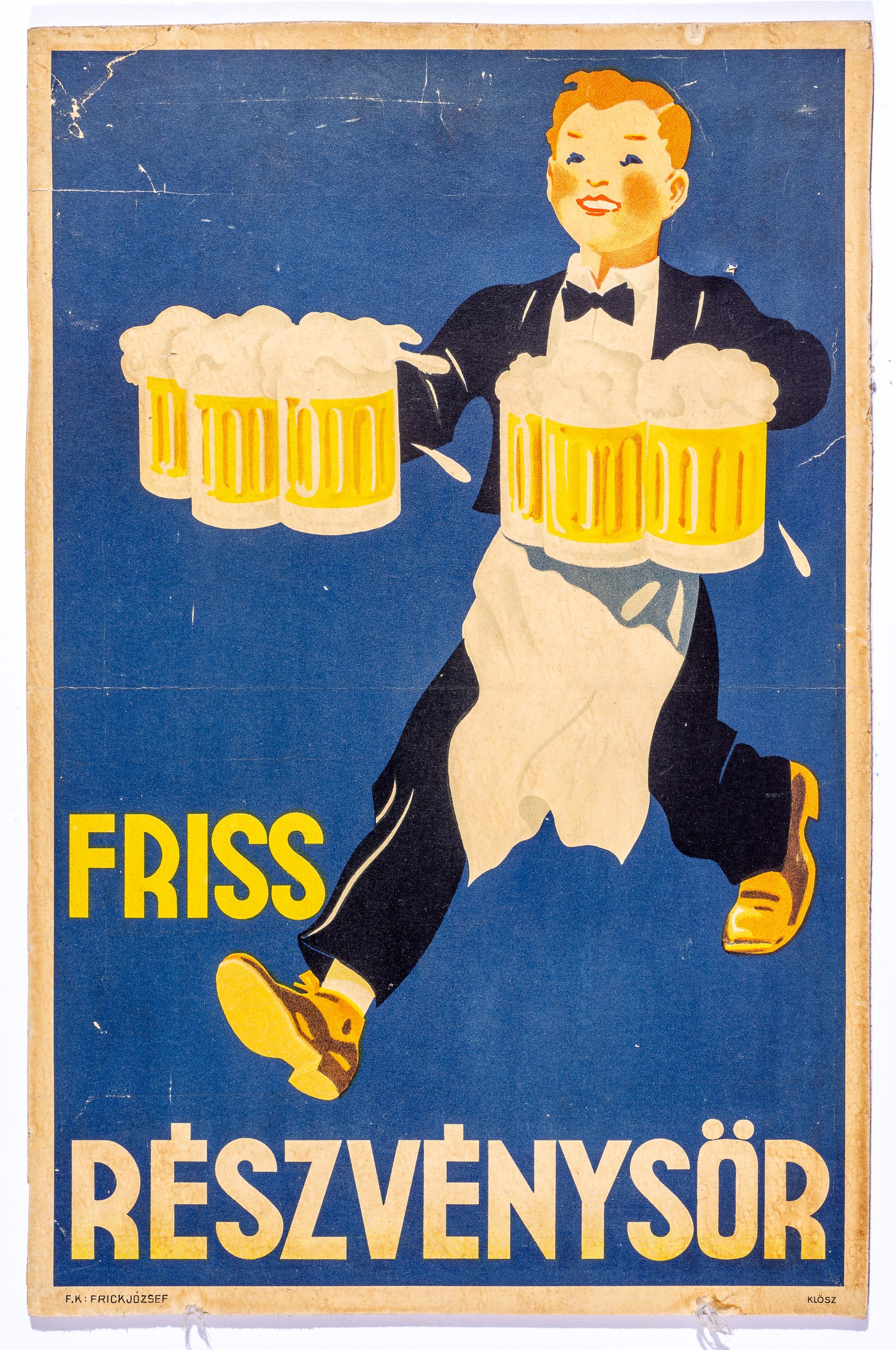 Friss részvény sör,plakát (Söripari Emléktár - Dreher Sörmúzeum CC BY-NC-SA)