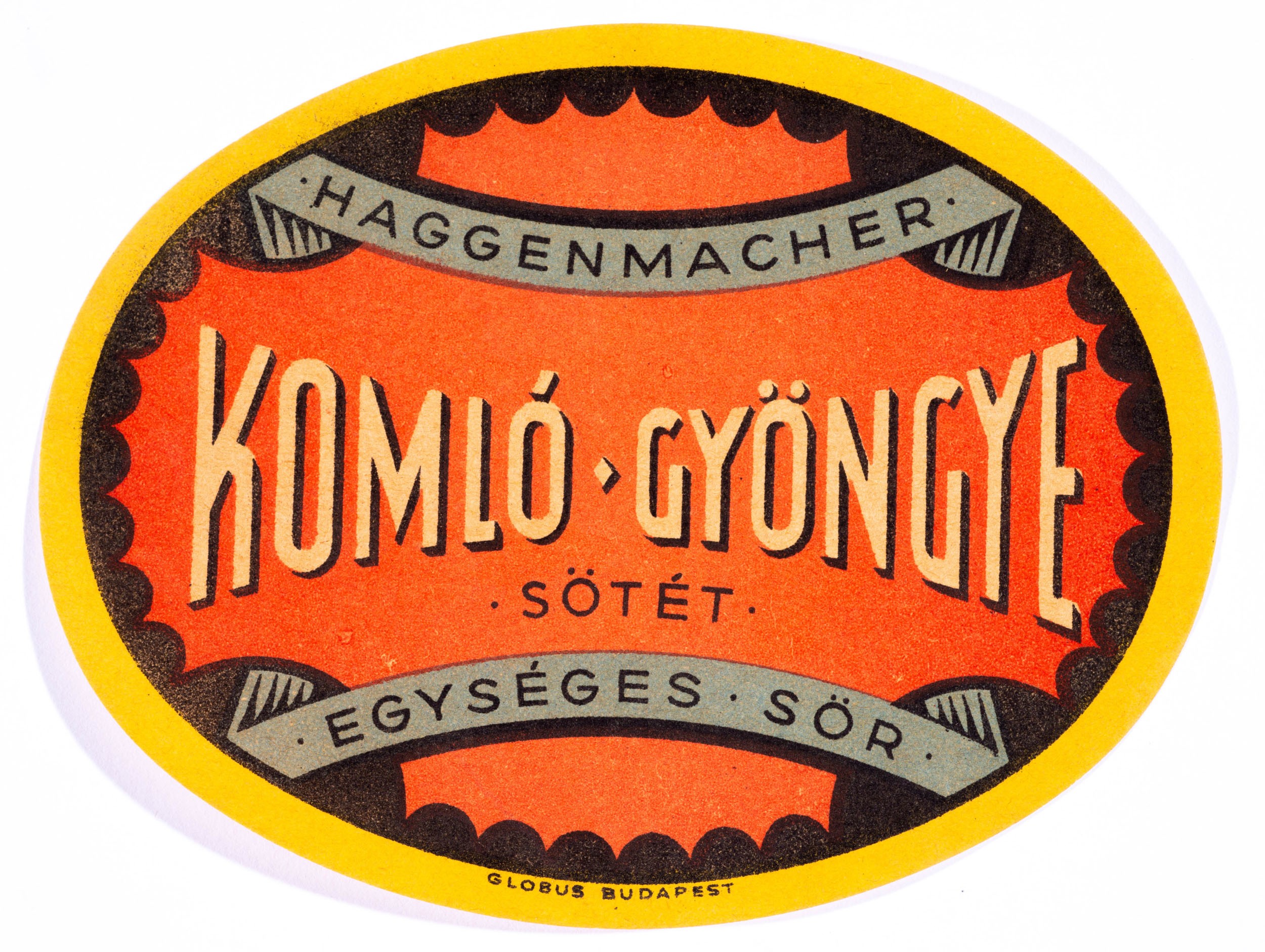 Haggenmacher komló gyöngye sör (Söripari Emléktár - Dreher Sörmúzeum CC BY-NC-SA)