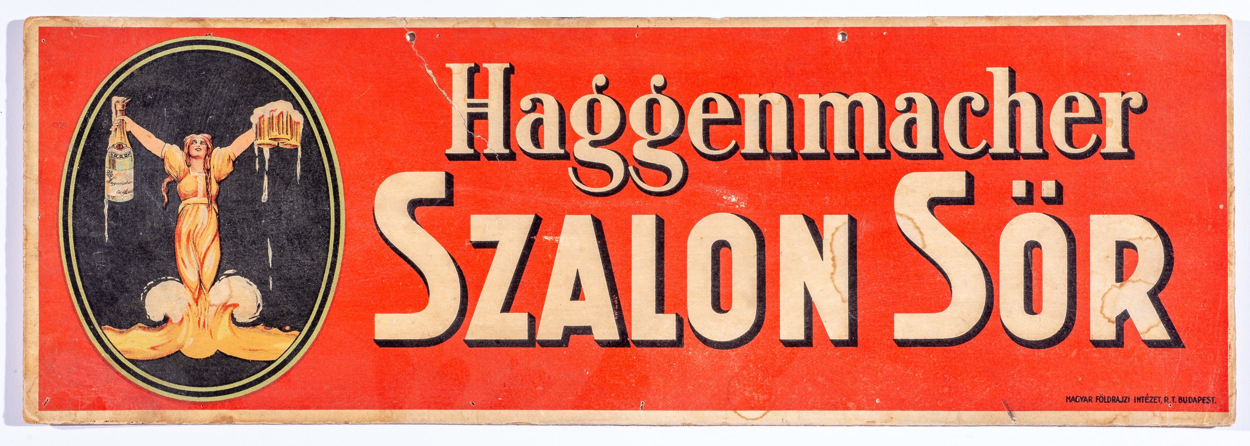 Haggenmacher szalon sör,szal.plak. (Söripari Emléktár - Dreher Sörmúzeum CC BY-NC-SA)
