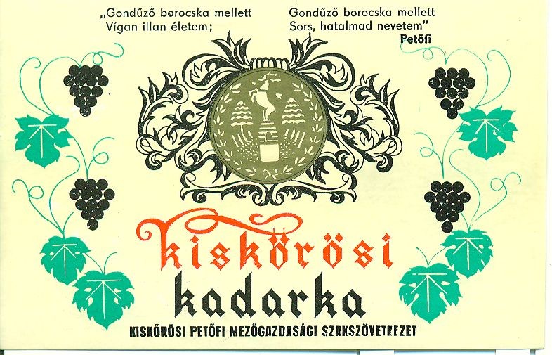 Kiskőrösi kadarka (Magyar Kereskedelmi és Vendéglátóipari Múzeum CC BY-NC-SA)