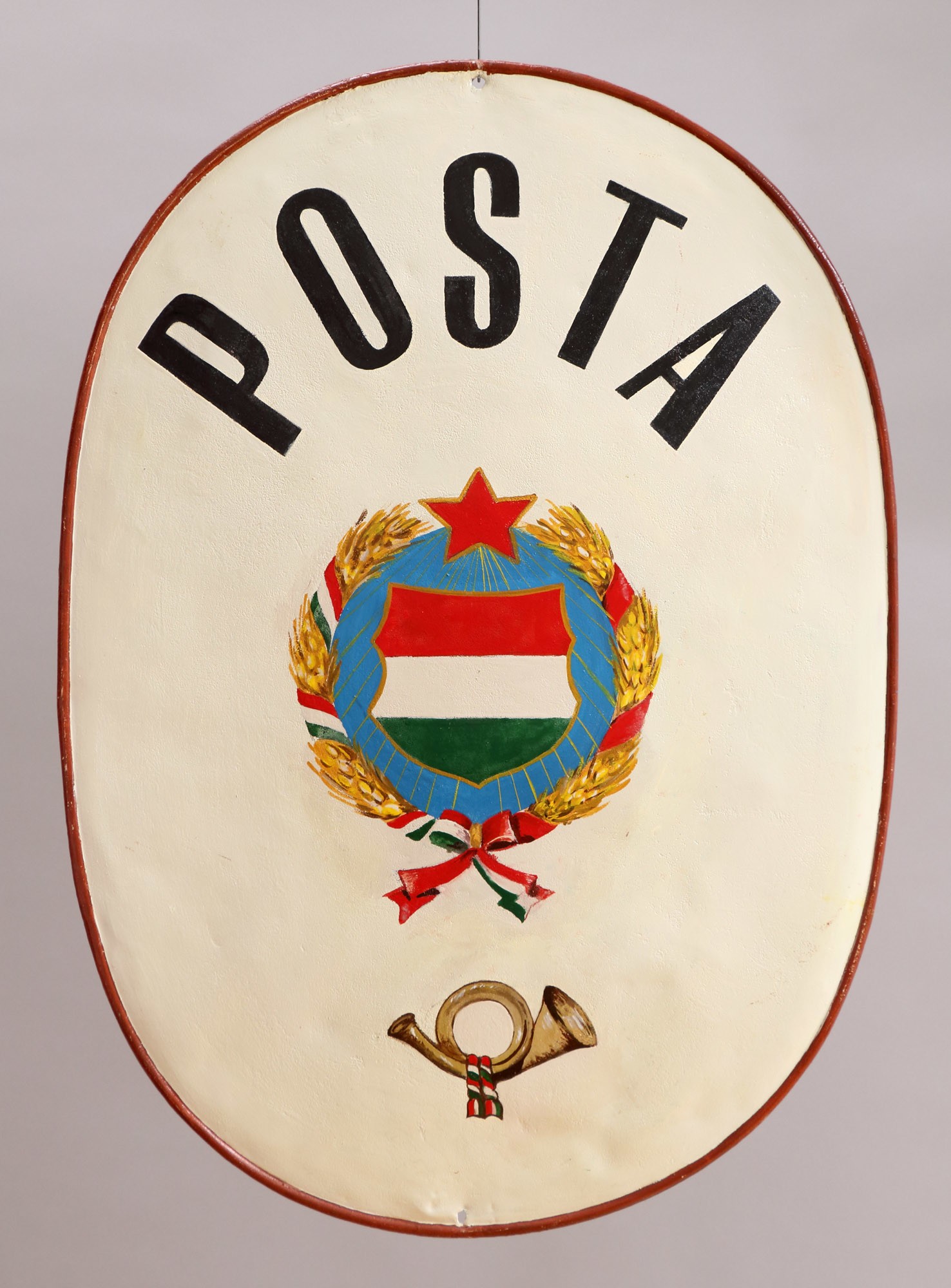 Lefestett címertábla „POSTA” (Postamúzeum CC BY-NC-SA)