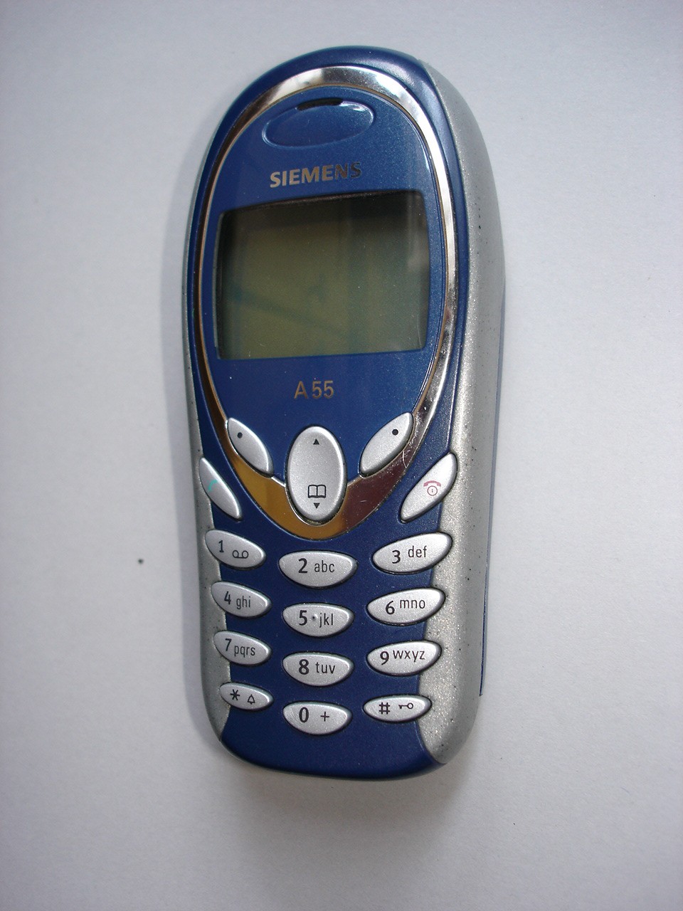 Siemens A55 mobiltelefon (Postamúzeum CC BY-NC-SA)