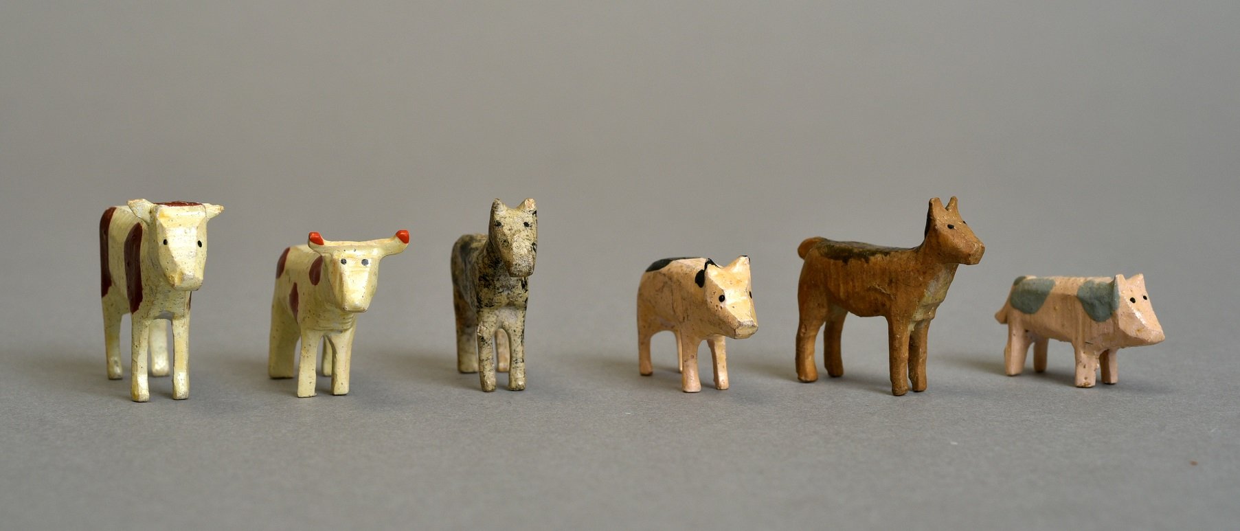 Miniatűr fa háziállatok (Óbudai Múzeum CC BY-NC-SA)