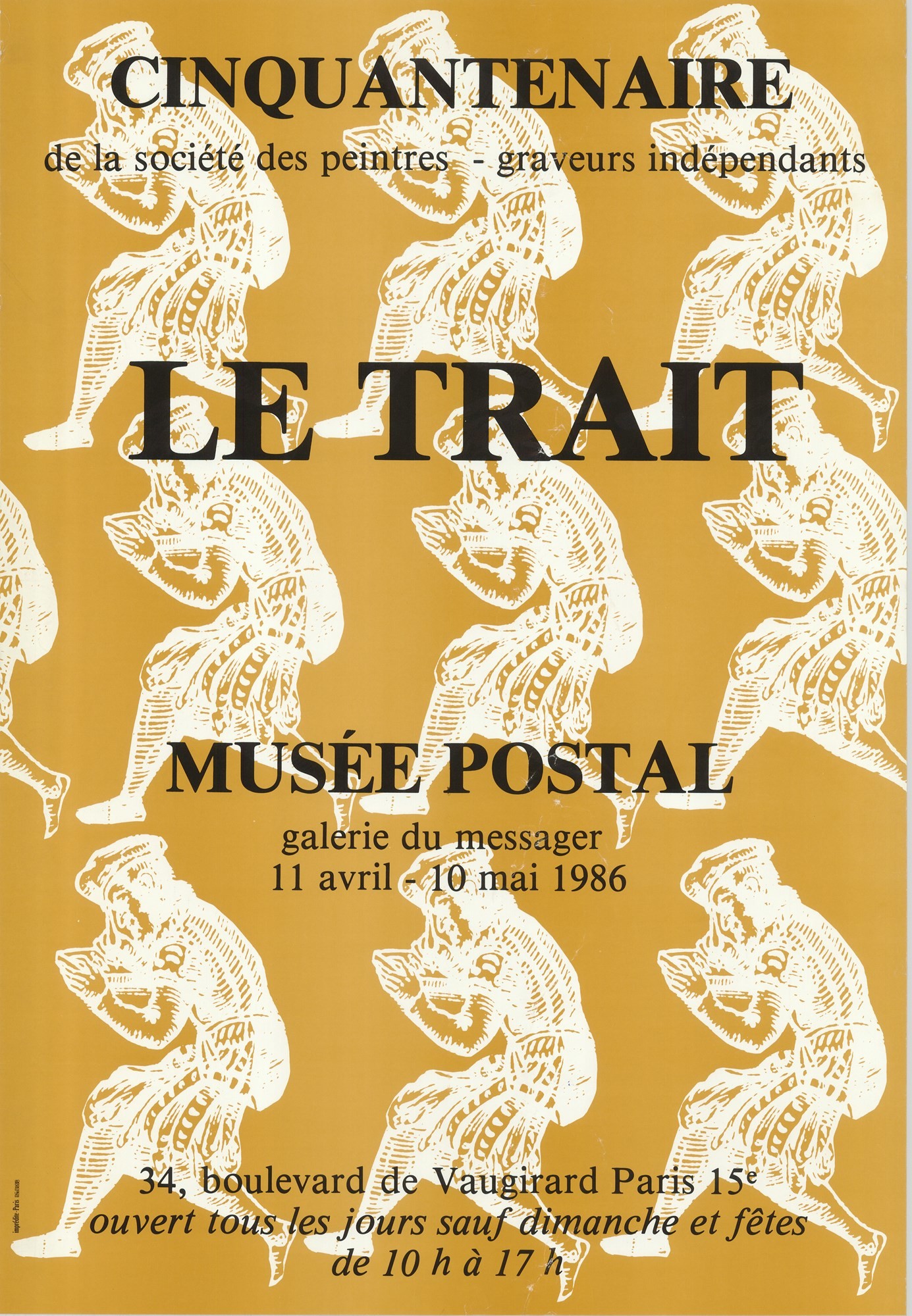Kiállítási plakát - Francia postamúzeum, 1986 (Postamúzeum CC BY-NC-SA)