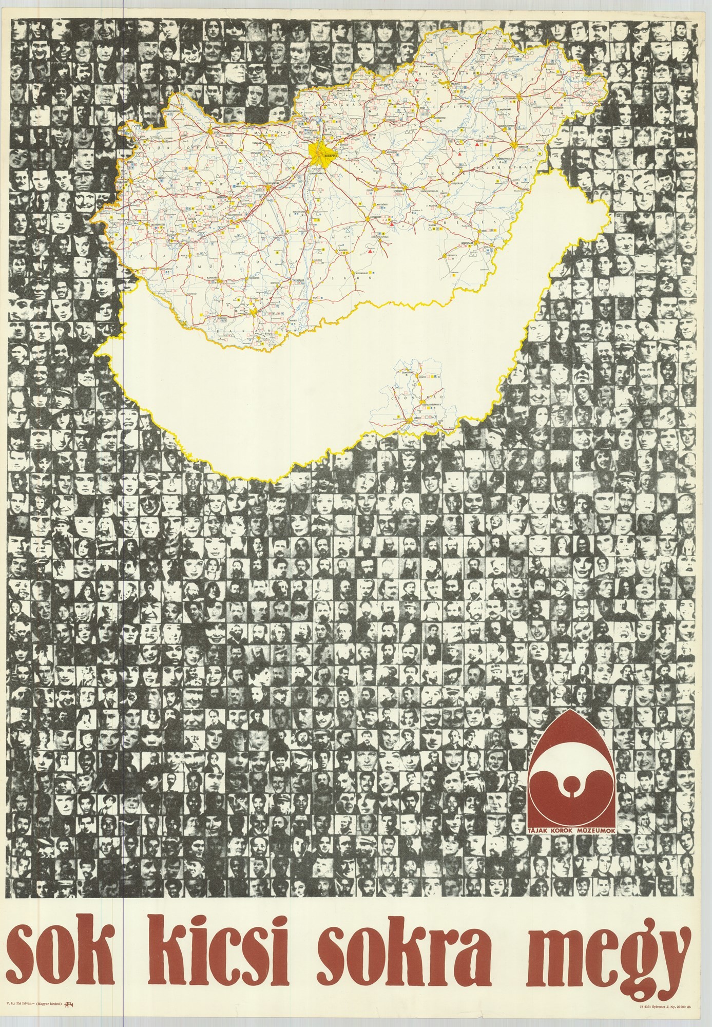 Plakát - Tájak Korok Múzeumok, 1978 (Postamúzeum CC BY-NC-SA)