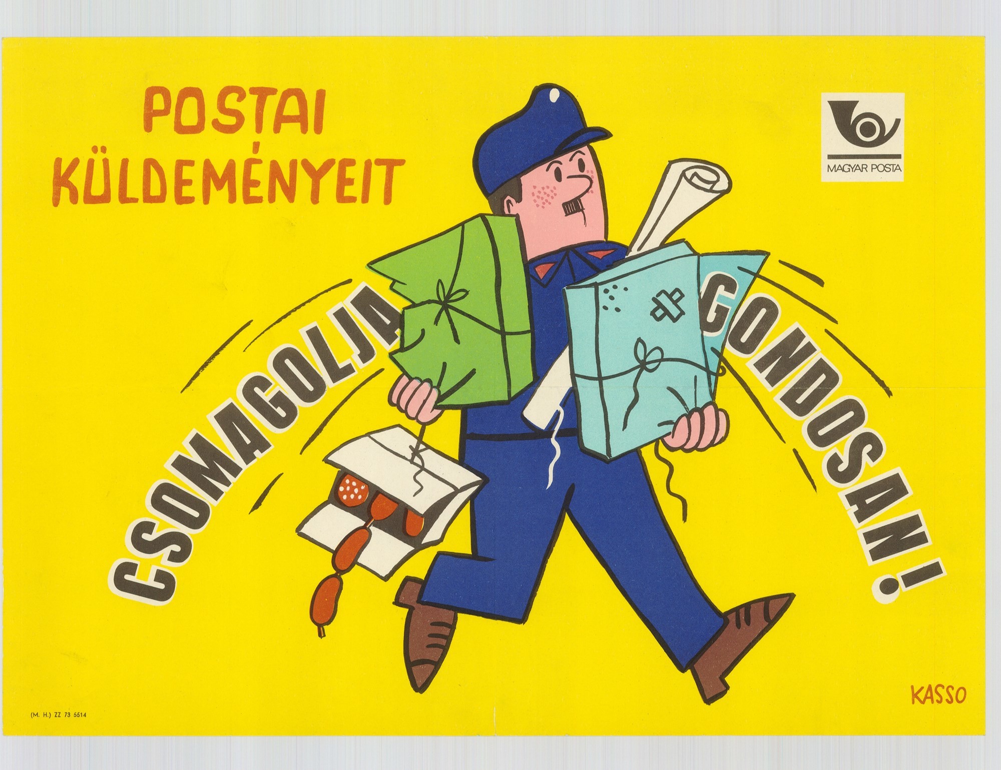 Grafikai plakát - Csomagküldés (Postamúzeum CC BY-NC-SA)