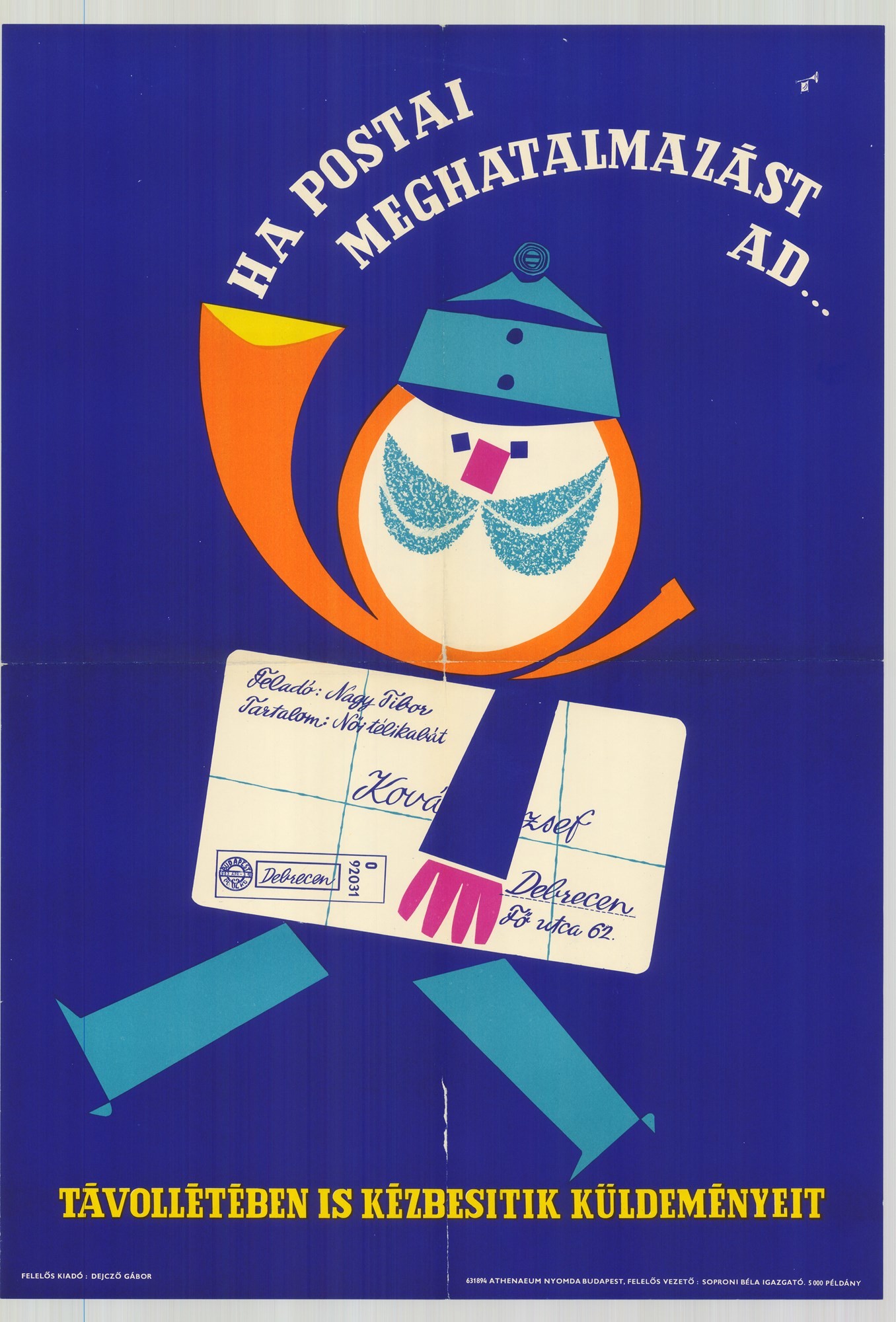 Grafikai plakát - Ha postai meghatalmazást ad (Postamúzeum CC BY-NC-SA)