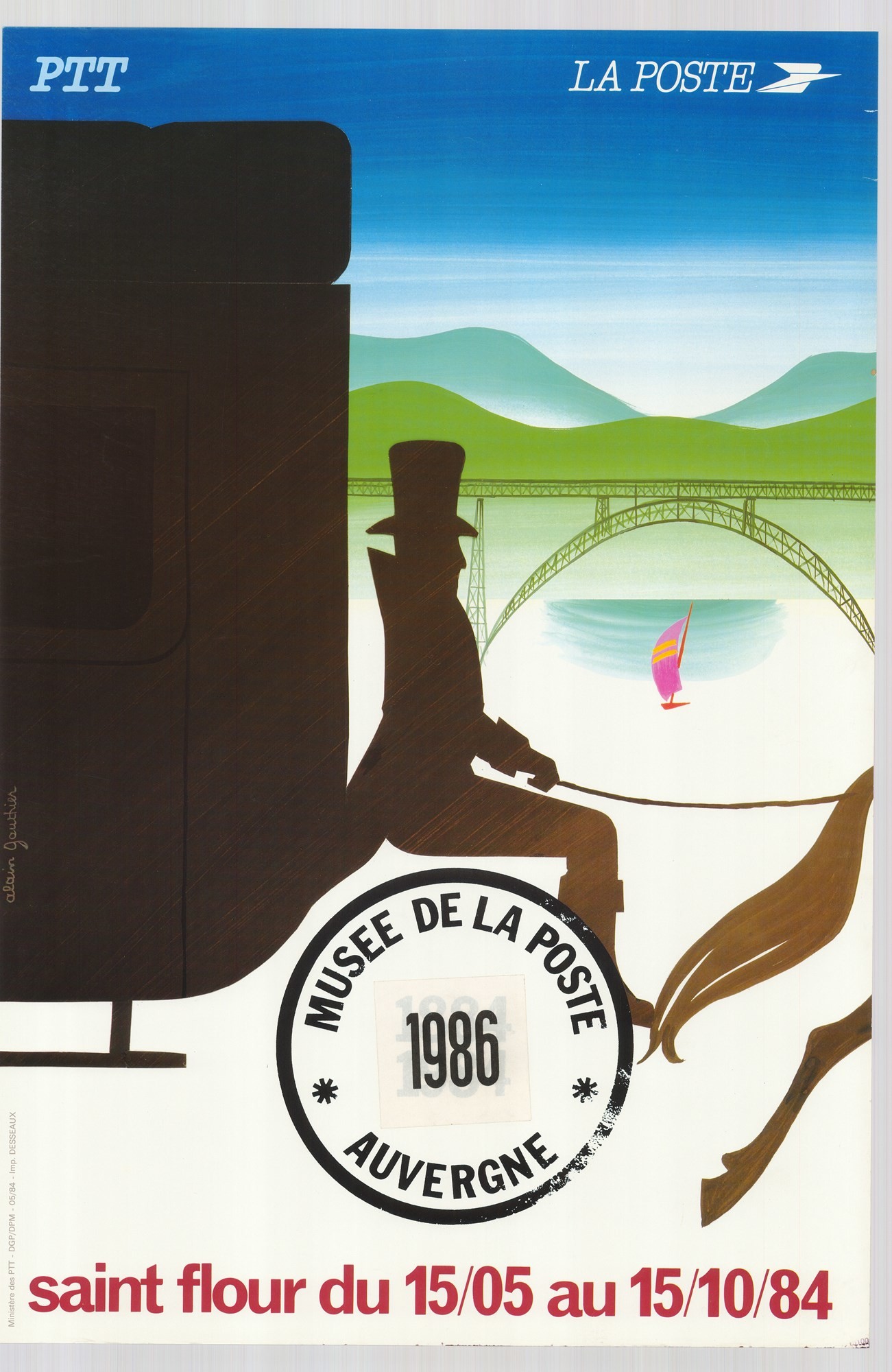 Kiállítási plakát - Saint-Flour-i postamúzeum, 1984, 1986 (Postamúzeum CC BY-NC-SA)