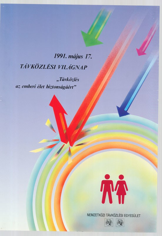 Plakát - Távközlési Világnap, 1991 (Postamúzeum CC BY-NC-SA)