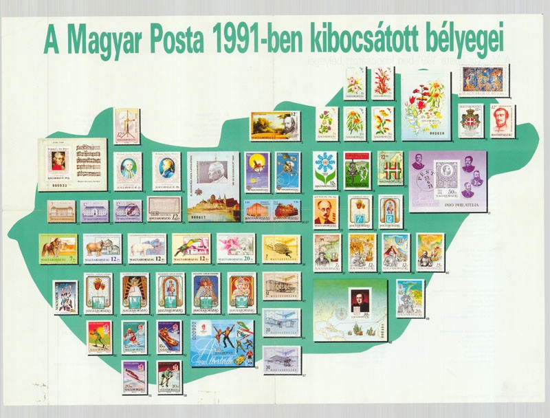 Plakát - Magyar Posta bélyegei, 1991 (Postamúzeum CC BY-NC-SA)