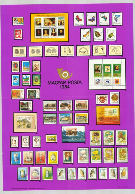 Plakát - Magyar Posta bélyegei, 1984 (Postamúzeum CC BY-NC-SA)