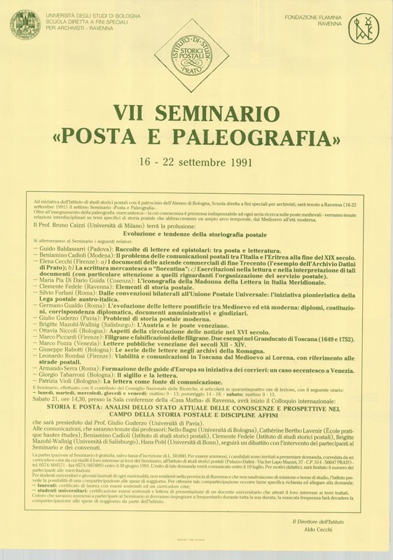 Plakát - Olasz posta, 1991 (Postamúzeum CC BY-NC-SA)