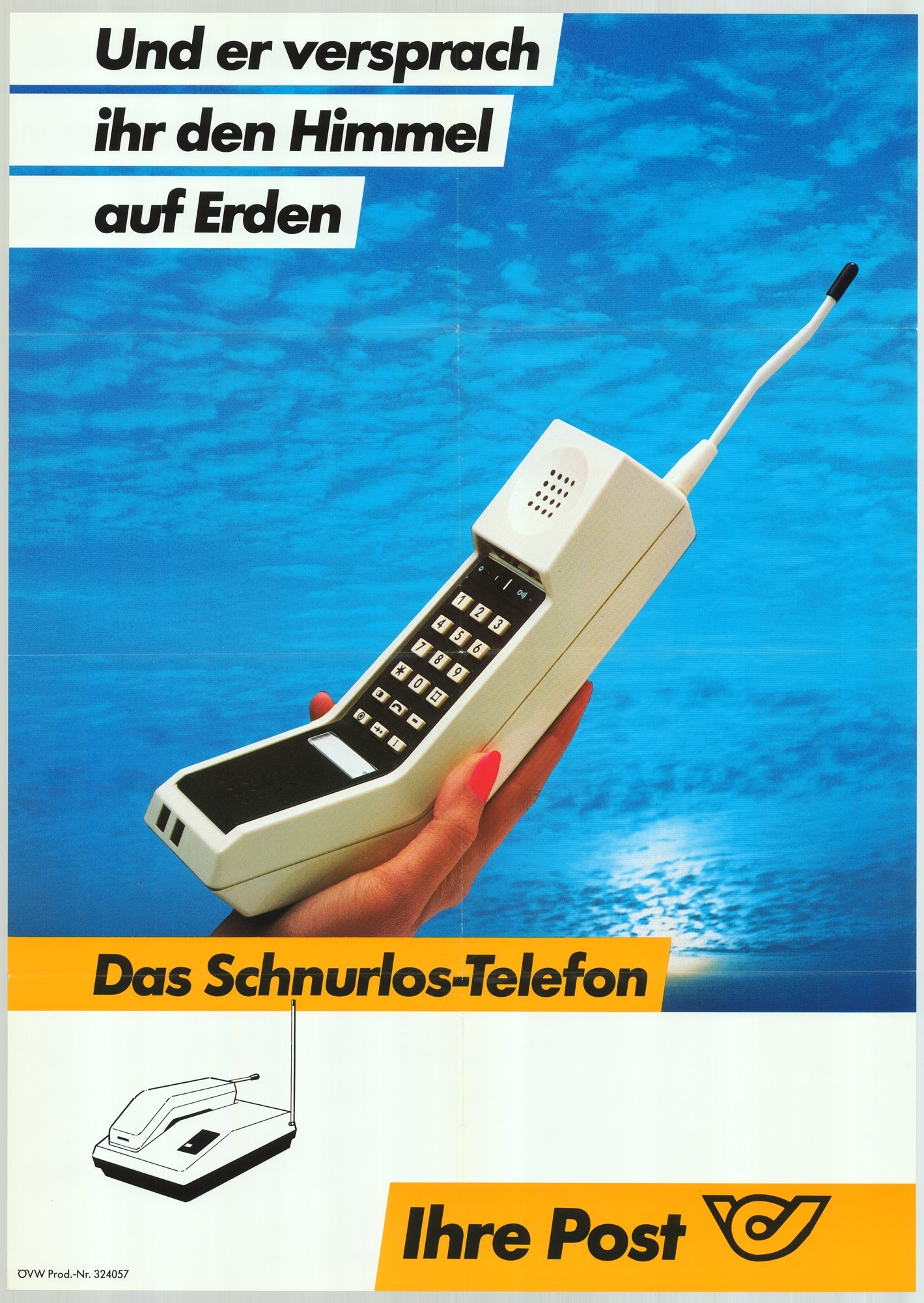 Plakát - Osztrák posta, vezeték nélküli telefon (Postamúzeum CC BY-NC-SA)