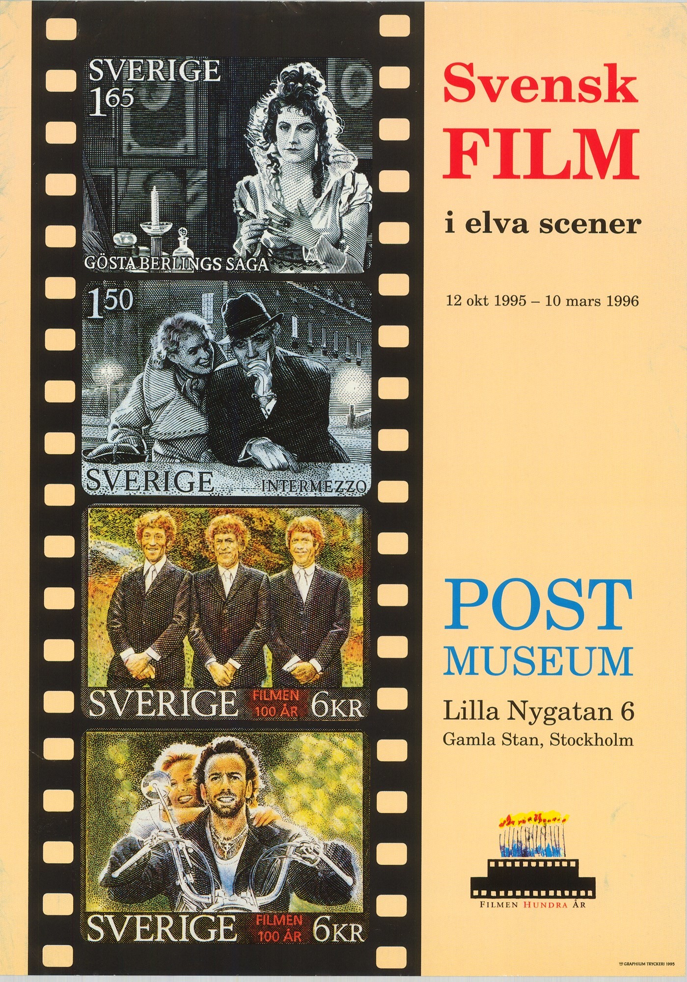 Kiállítási plakát - Svéd postamúzeum, 1995 (Postamúzeum CC BY-NC-SA)