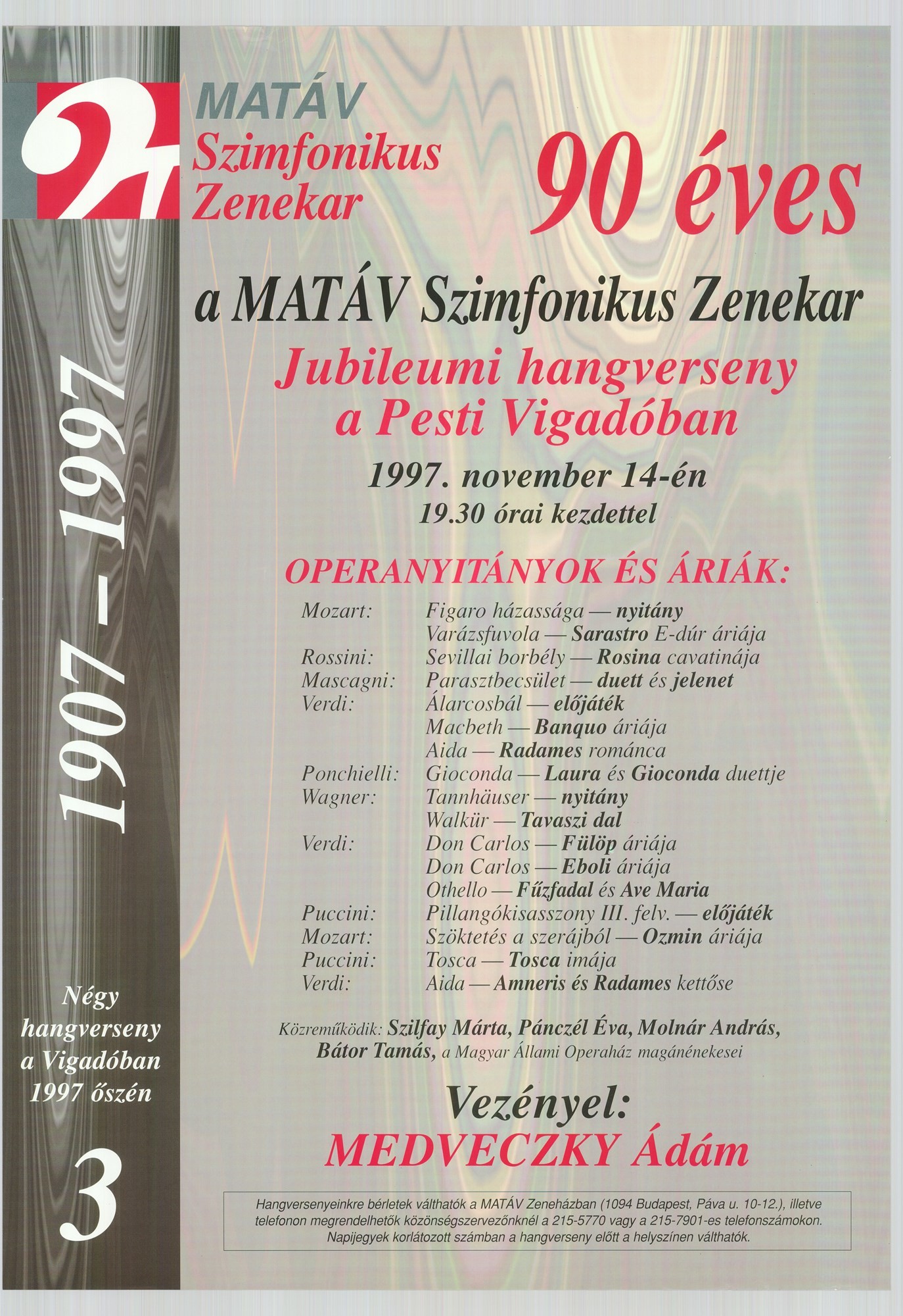 Plakát - Matáv Szimfonikus Zenekar, 1997 (Postamúzeum CC BY-NC-SA)