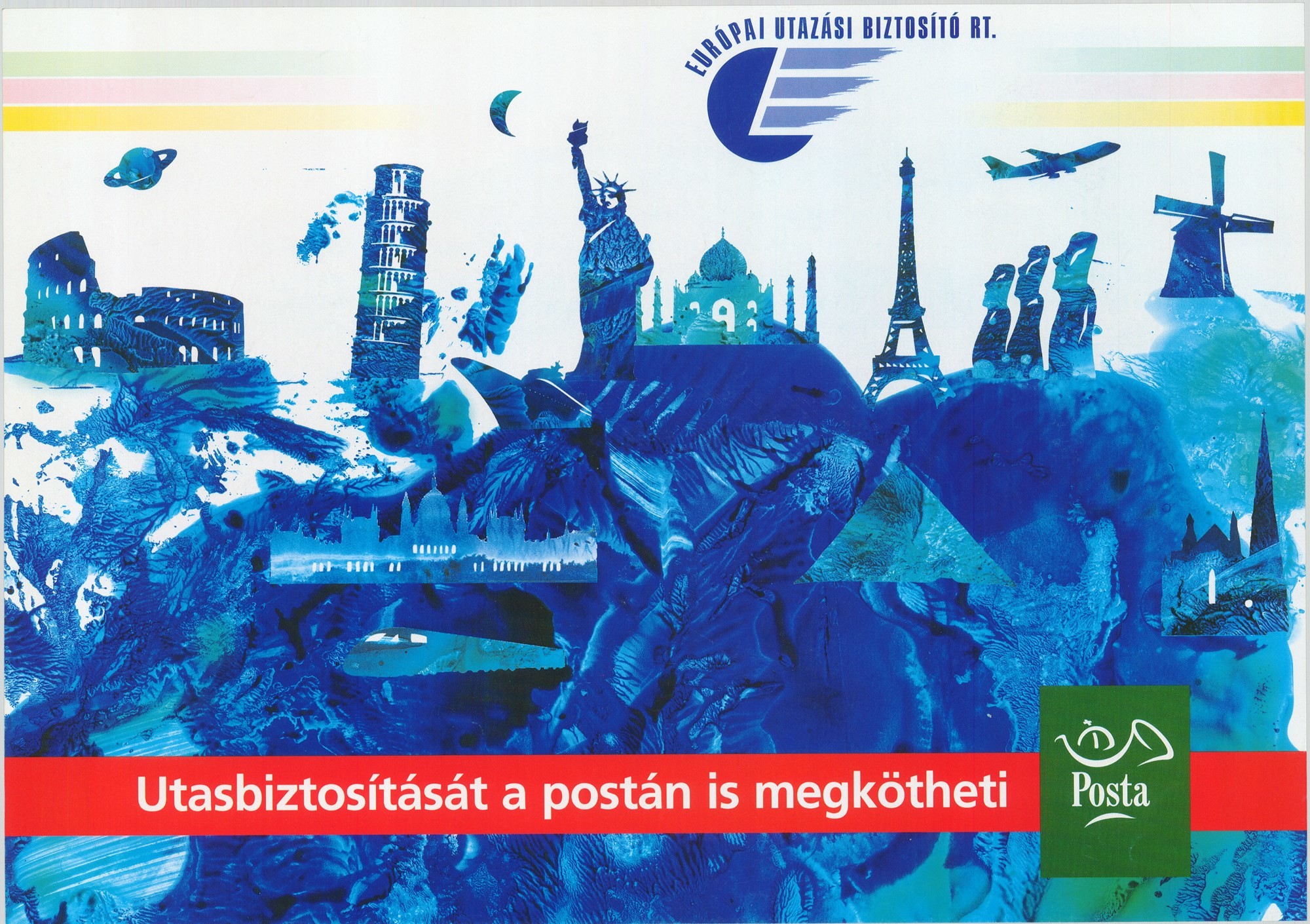 Plakát - Utasbiztosítás a postán, 2001 (Postamúzeum CC BY-NC-SA)