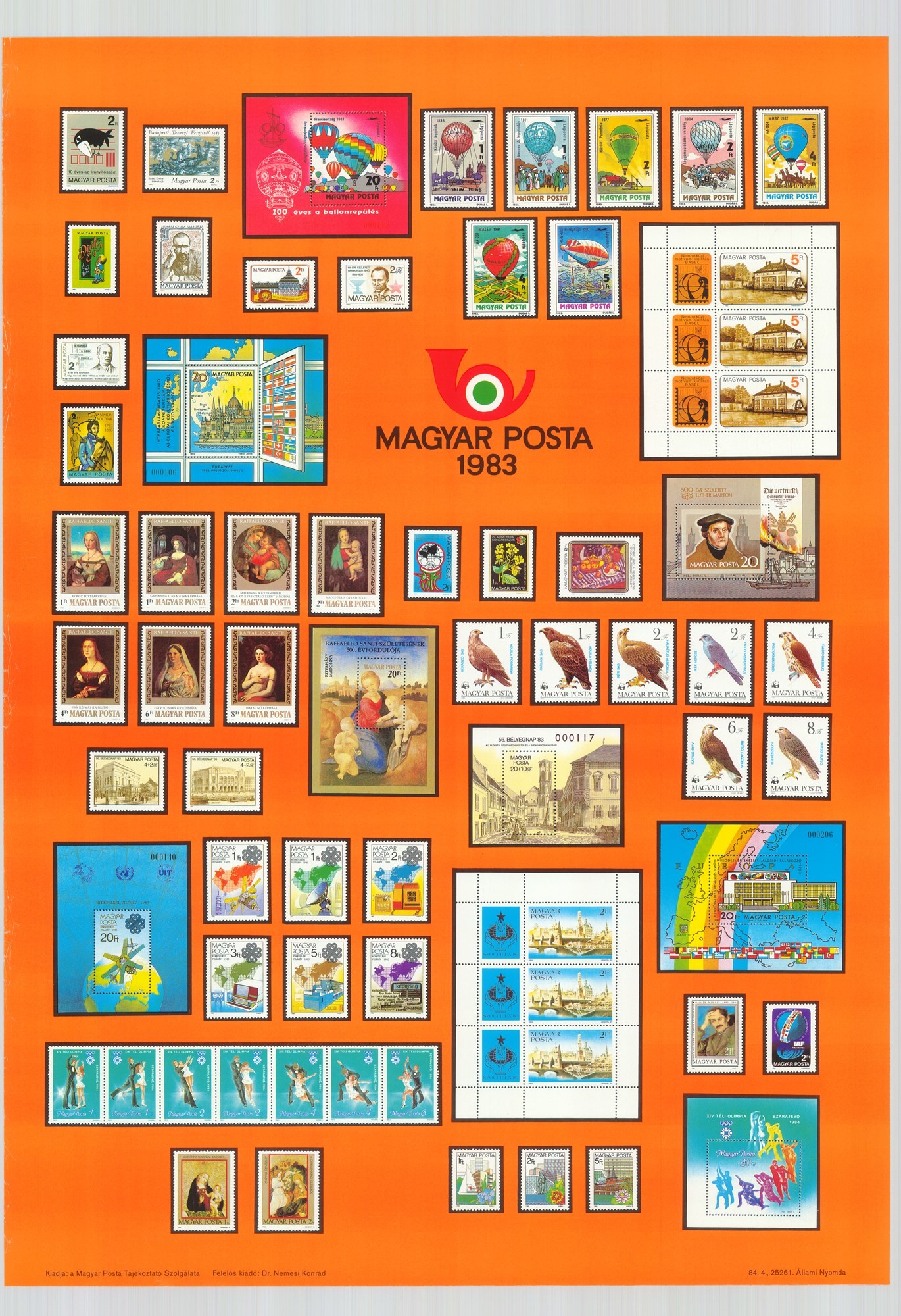 Plakát - Magyar Posta bélyegei, 1983 (Postamúzeum CC BY-NC-SA)