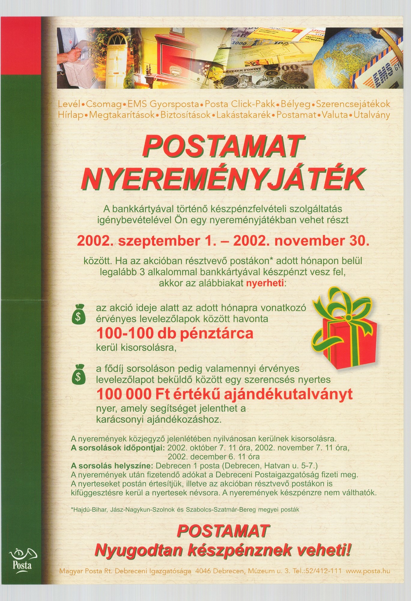 Plakát - Nyereményjáték, 2002 (Postamúzeum CC BY-NC-SA)