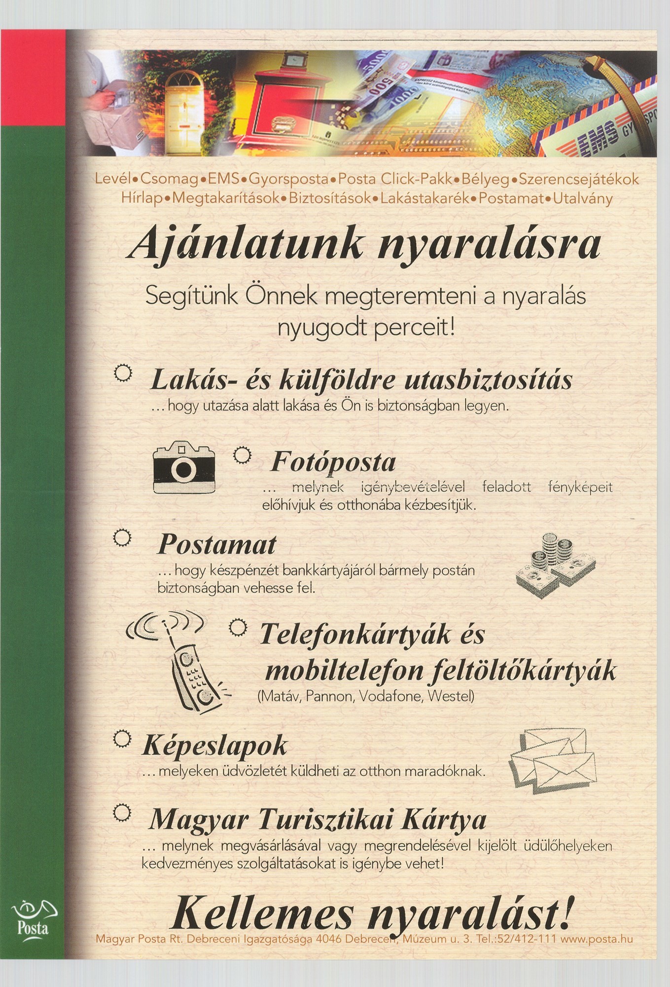 Plakát - Magyar Posta szolgáltatásai, 2003 (Postamúzeum CC BY-NC-SA)