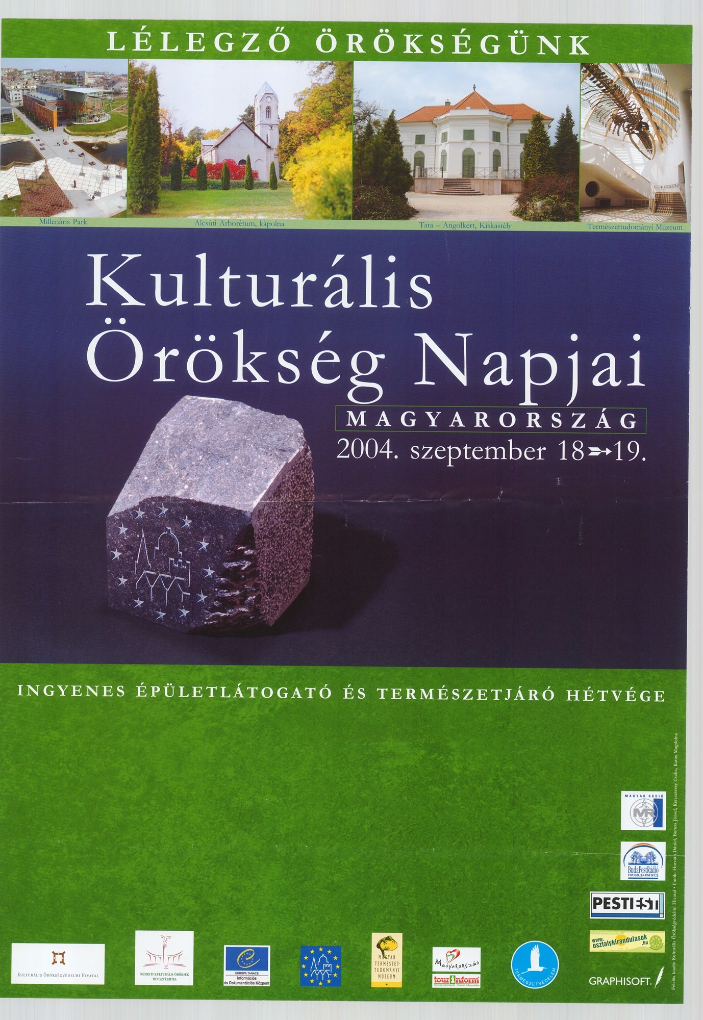 Plakát - Kulturális Örökség Napjai, 2004 (Postamúzeum CC BY-NC-SA)