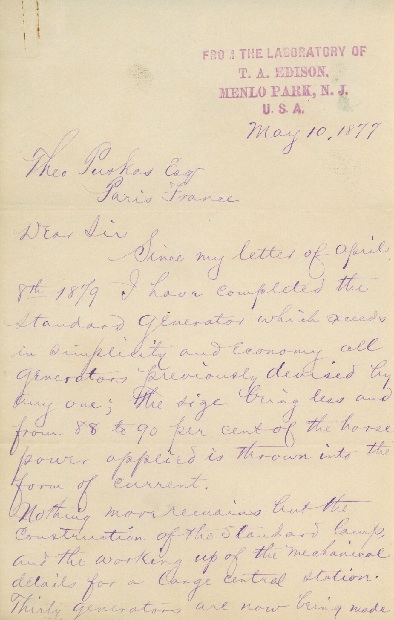 Puskásnak írt levél (Postamúzeum CC BY-NC-SA)