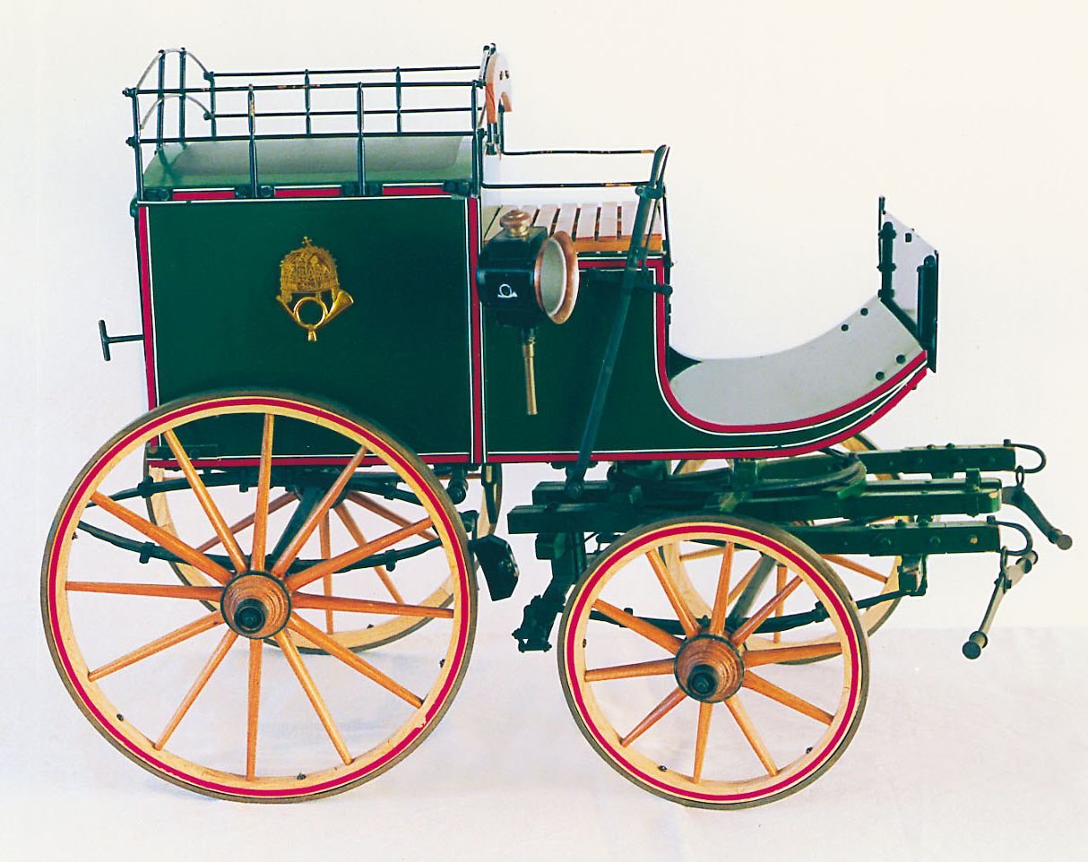 Levélgyűjtő kocsi-modell (Postamúzeum CC BY-NC-SA)