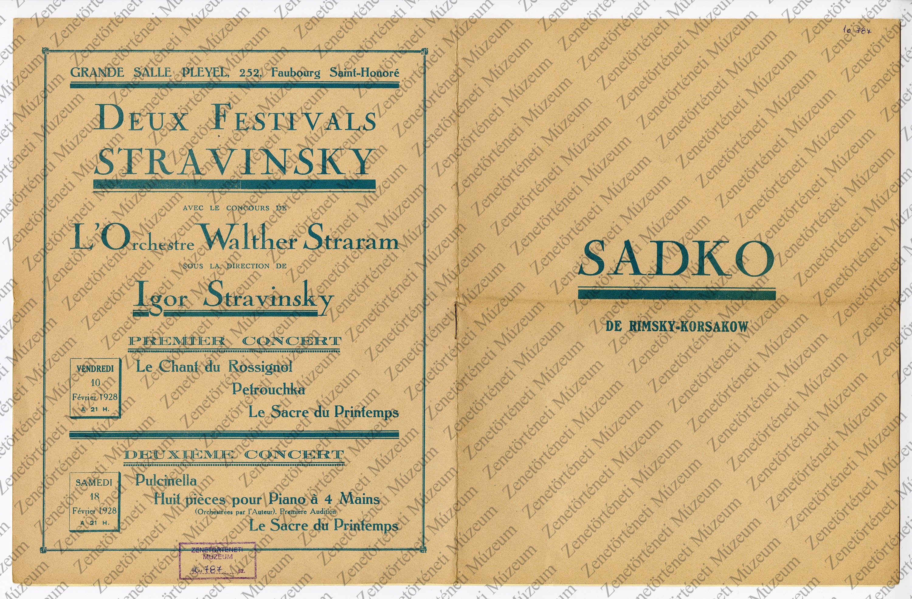 Rácz Aladár 1928. jan. 20-i koncertjének hirdetése (Zenetörténeti Múzeum CC BY-NC-SA)