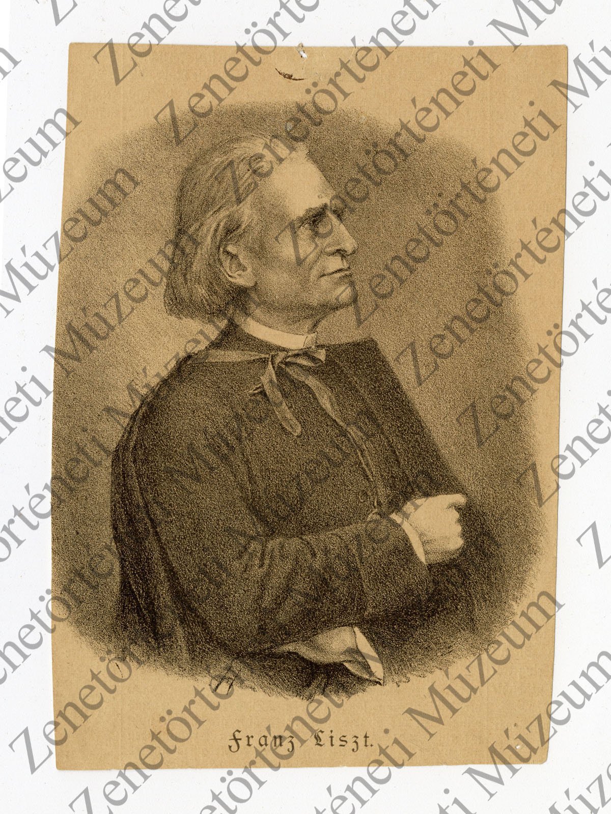 Liszt Ferenc portréja egy újságban (Zenetörténeti Múzeum CC BY-NC-SA)