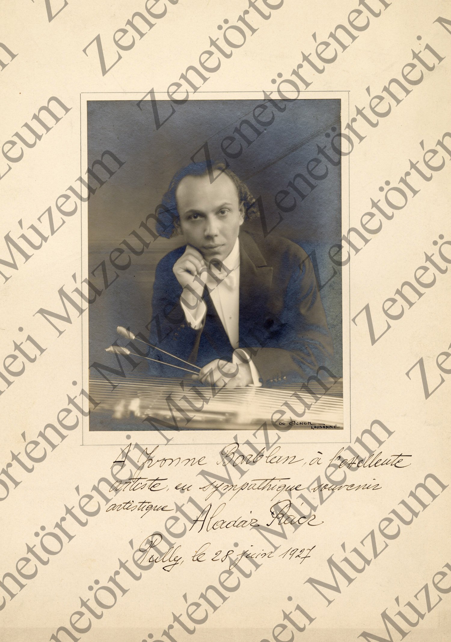 Rácz Aladár fényképe (1927) (Zenetörténeti Múzeum CC BY-NC-SA)