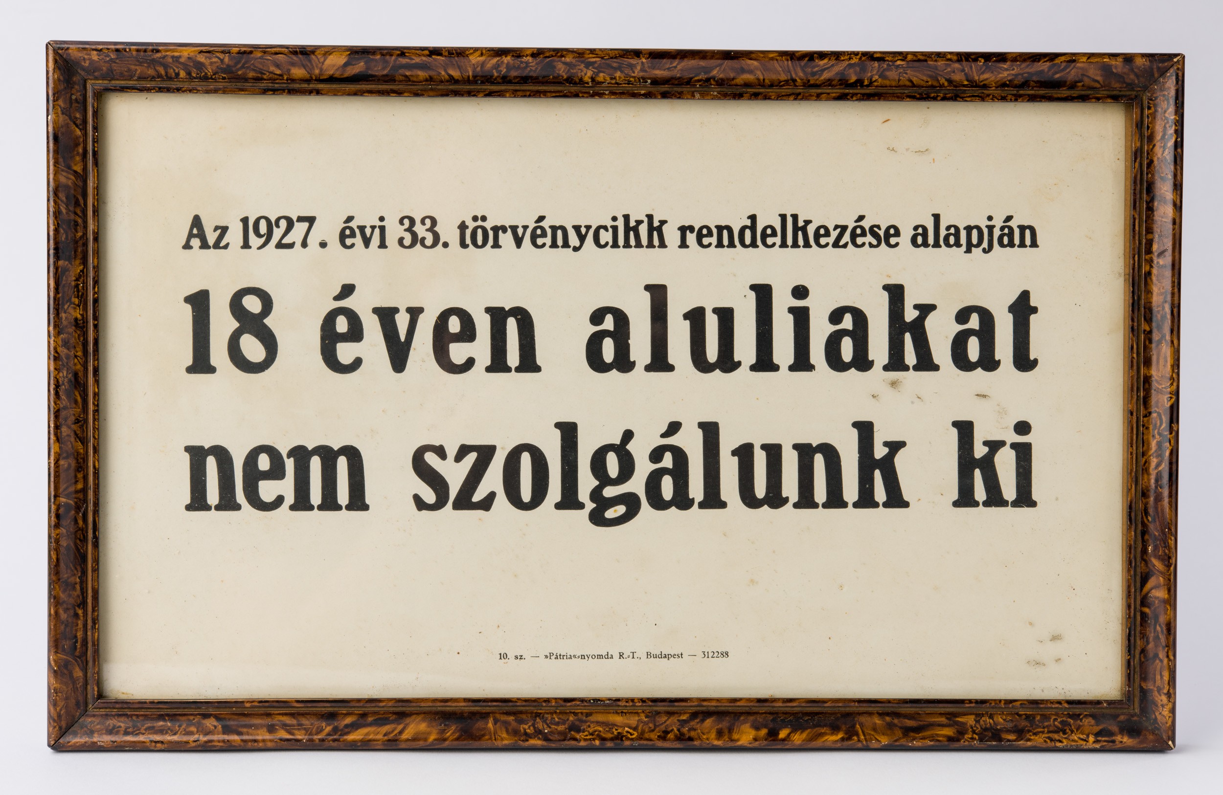 Felszólító tábla (Magyar Kereskedelmi és Vendéglátóipari Múzeum CC BY-NC-SA)
