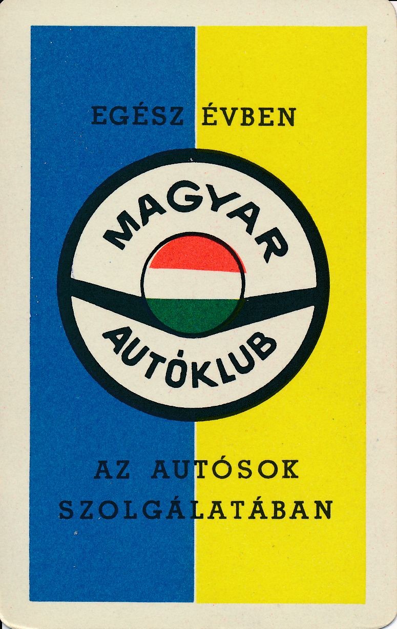 Magyar Autóklub kártyanaptár 1970 (Magyar Kereskedelmi és Vendéglátóipari Múzeum CC BY-NC-SA)